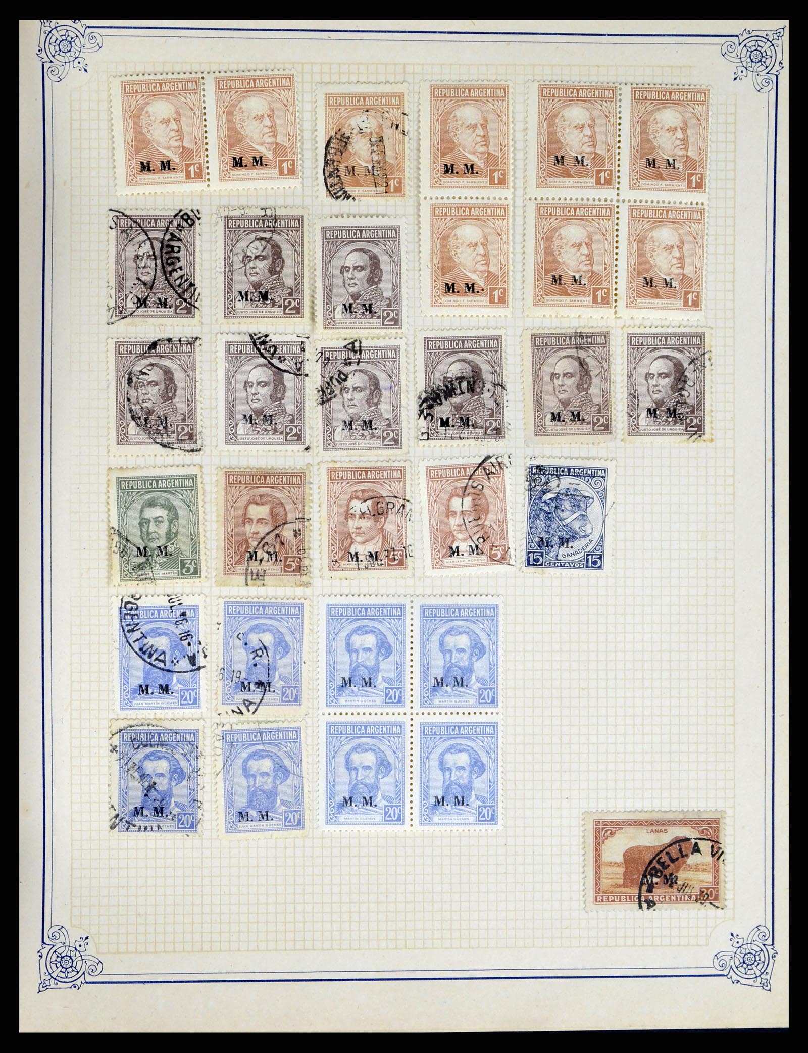 38162 0069 - Stamp collection 38162 Argentina service 1913-1931.