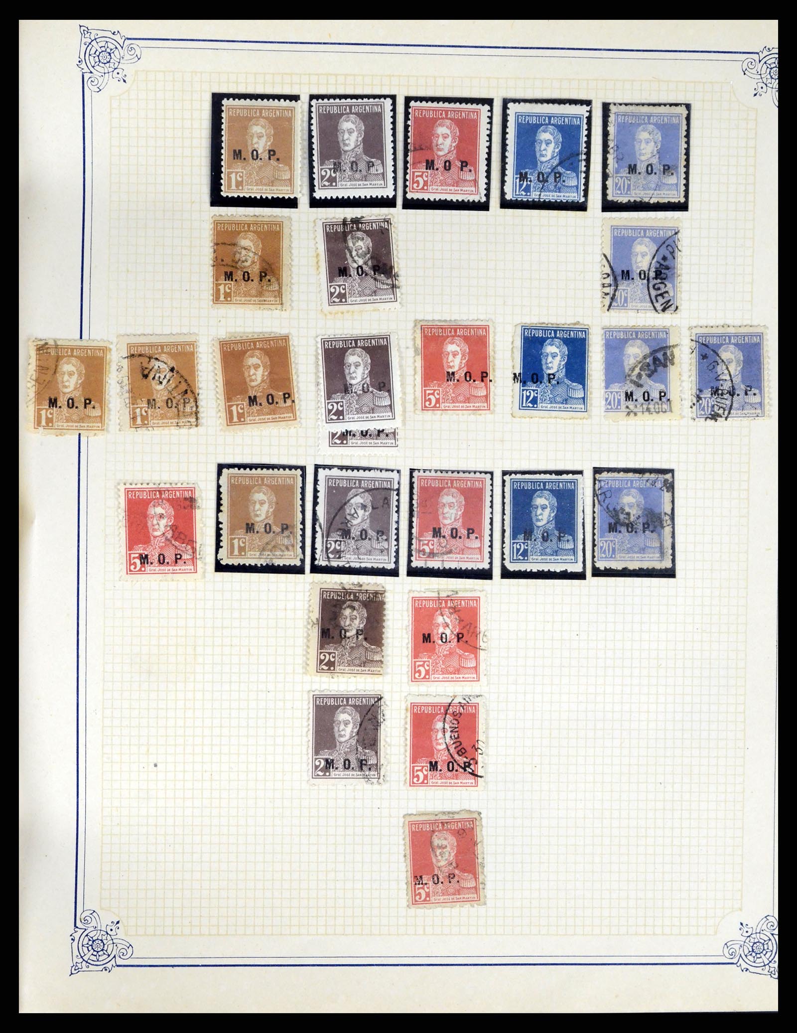 38162 0072 - Stamp collection 38162 Argentina service 1913-1931.