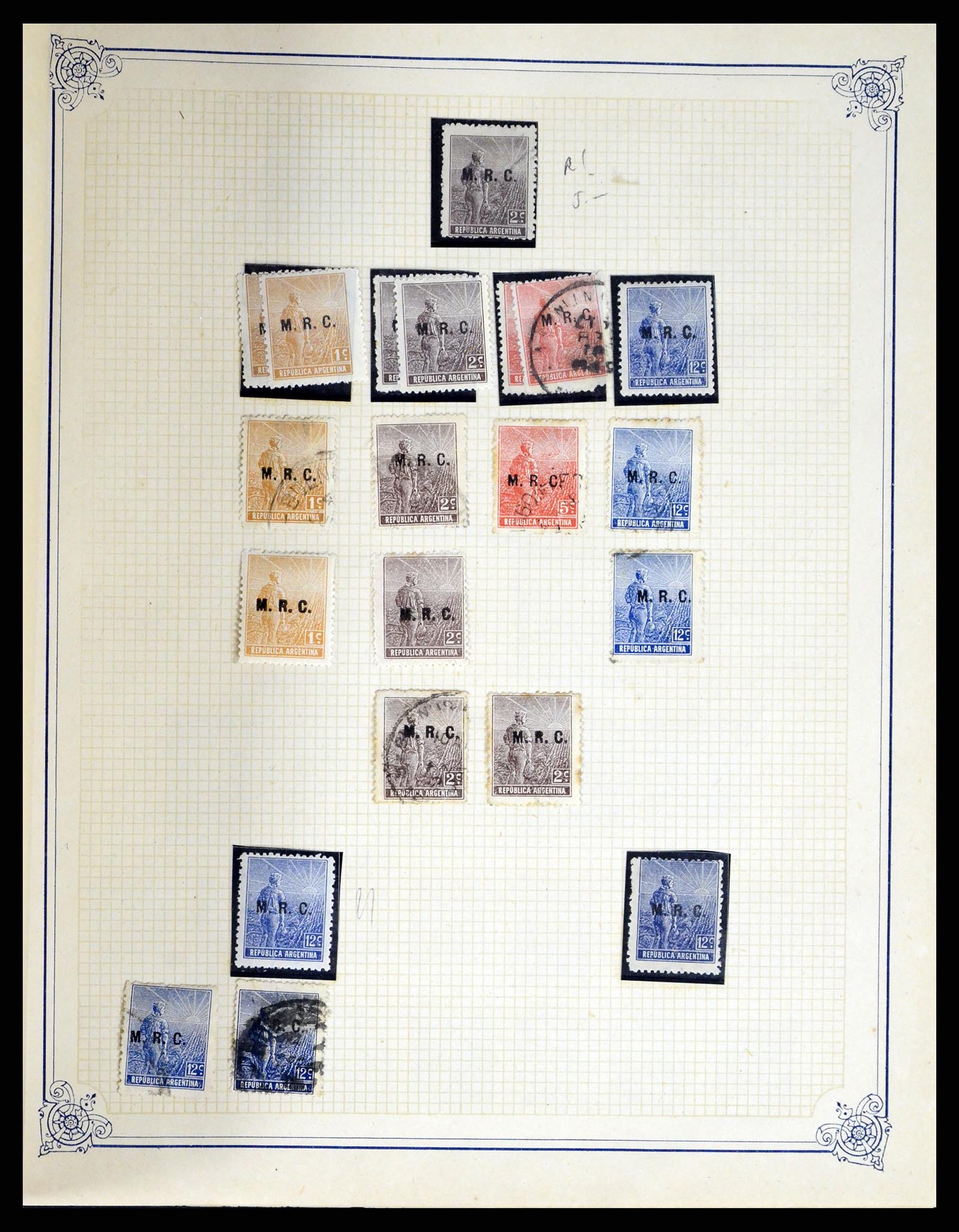 38162 0077 - Stamp collection 38162 Argentina service 1913-1931.