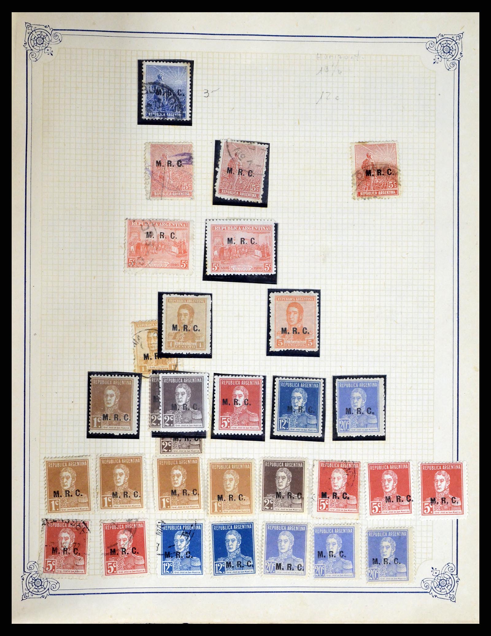 38162 0078 - Stamp collection 38162 Argentina service 1913-1931.