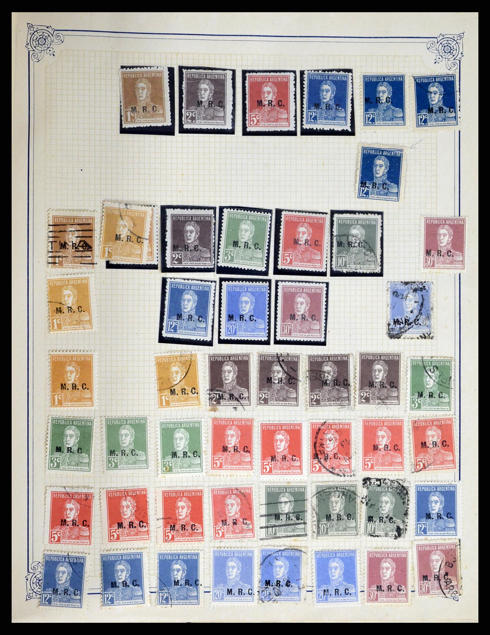 38162 0079 - Stamp collection 38162 Argentina service 1913-1931.