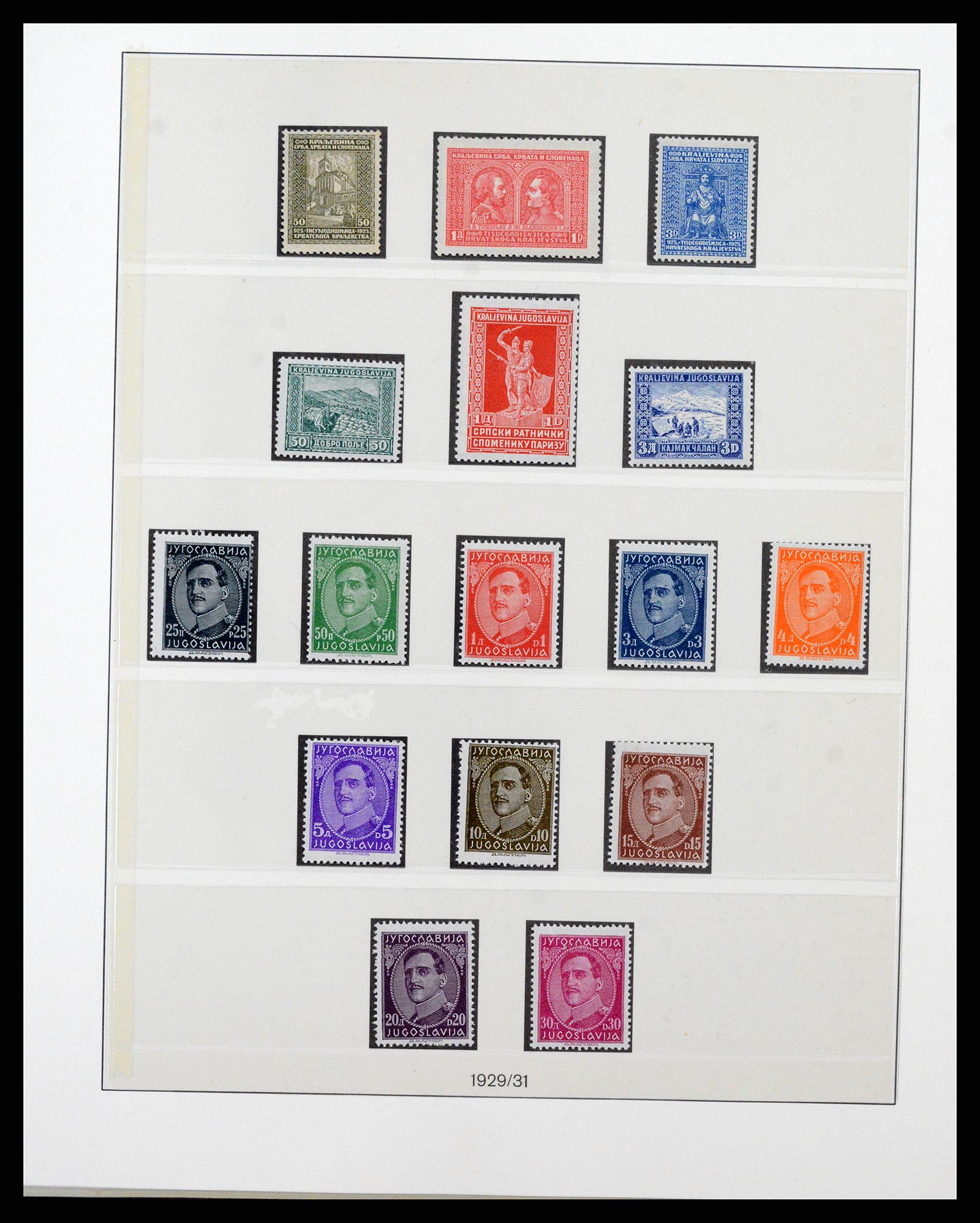 38164 0014 - Postzegelverzameling 38164 Joegoslavië 1918-1943.