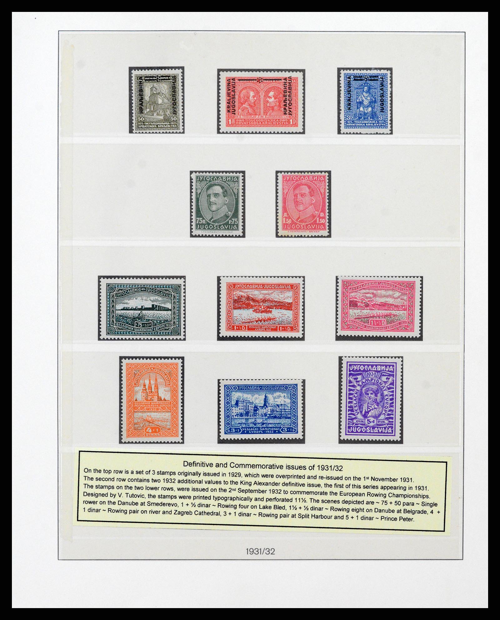 38164 0015 - Postzegelverzameling 38164 Joegoslavië 1918-1943.