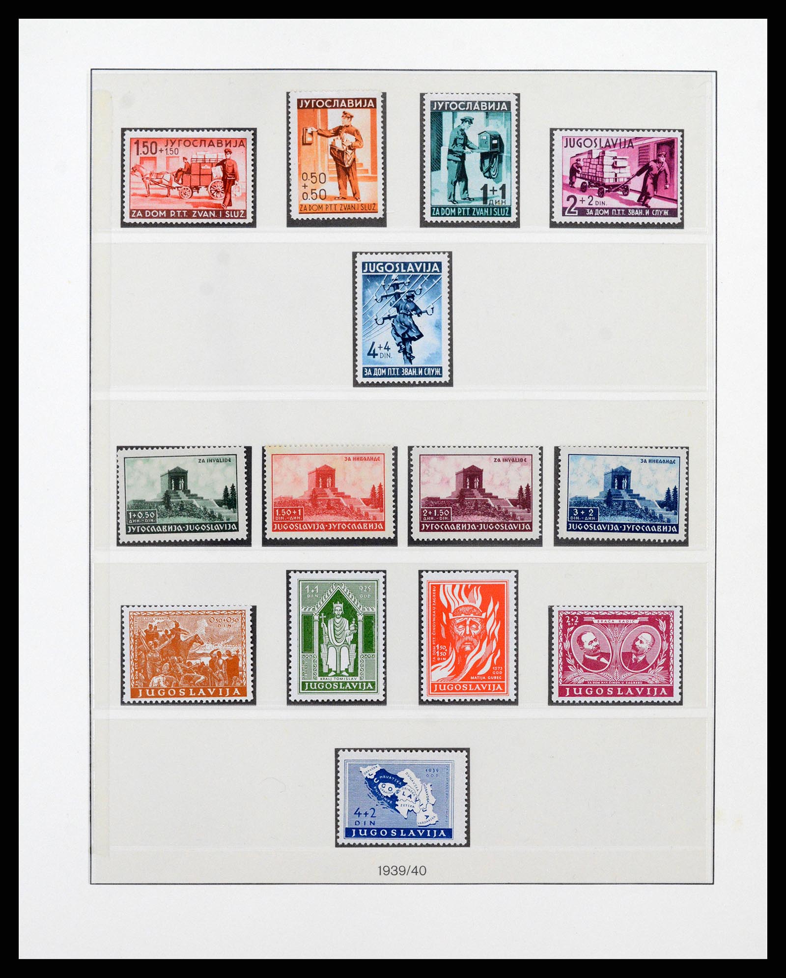 38164 0026 - Postzegelverzameling 38164 Joegoslavië 1918-1943.