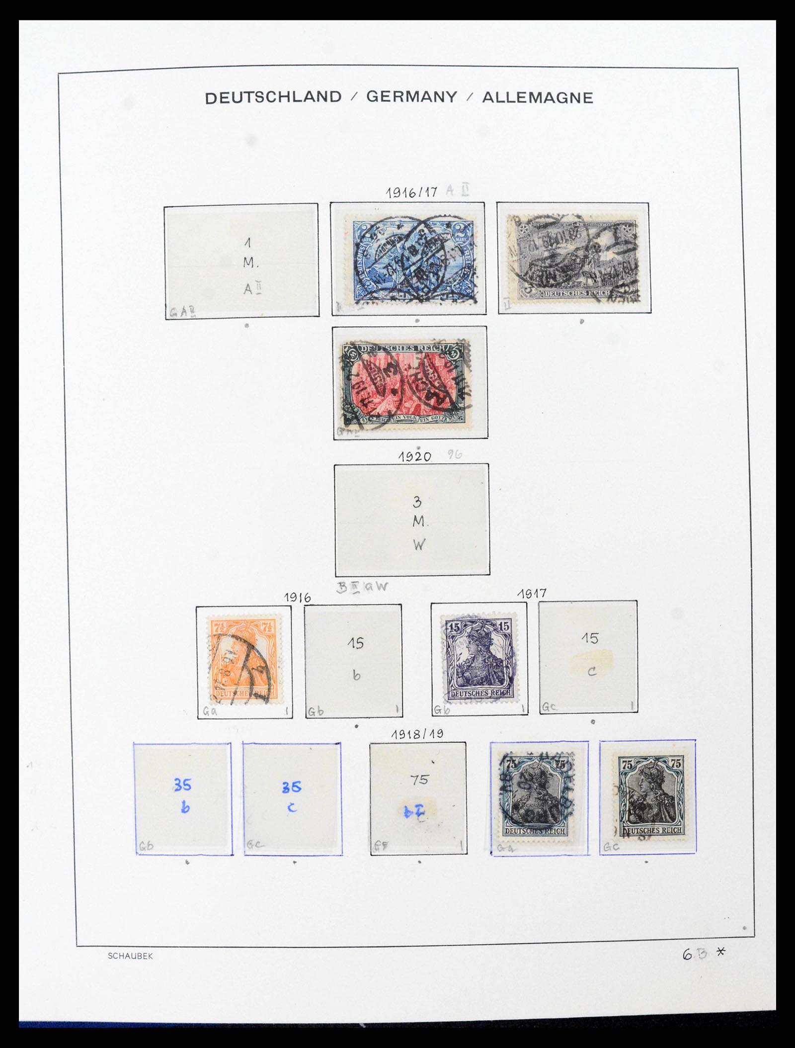38165 0015 - Stamp collection 38165 German Reich 1872-1945.