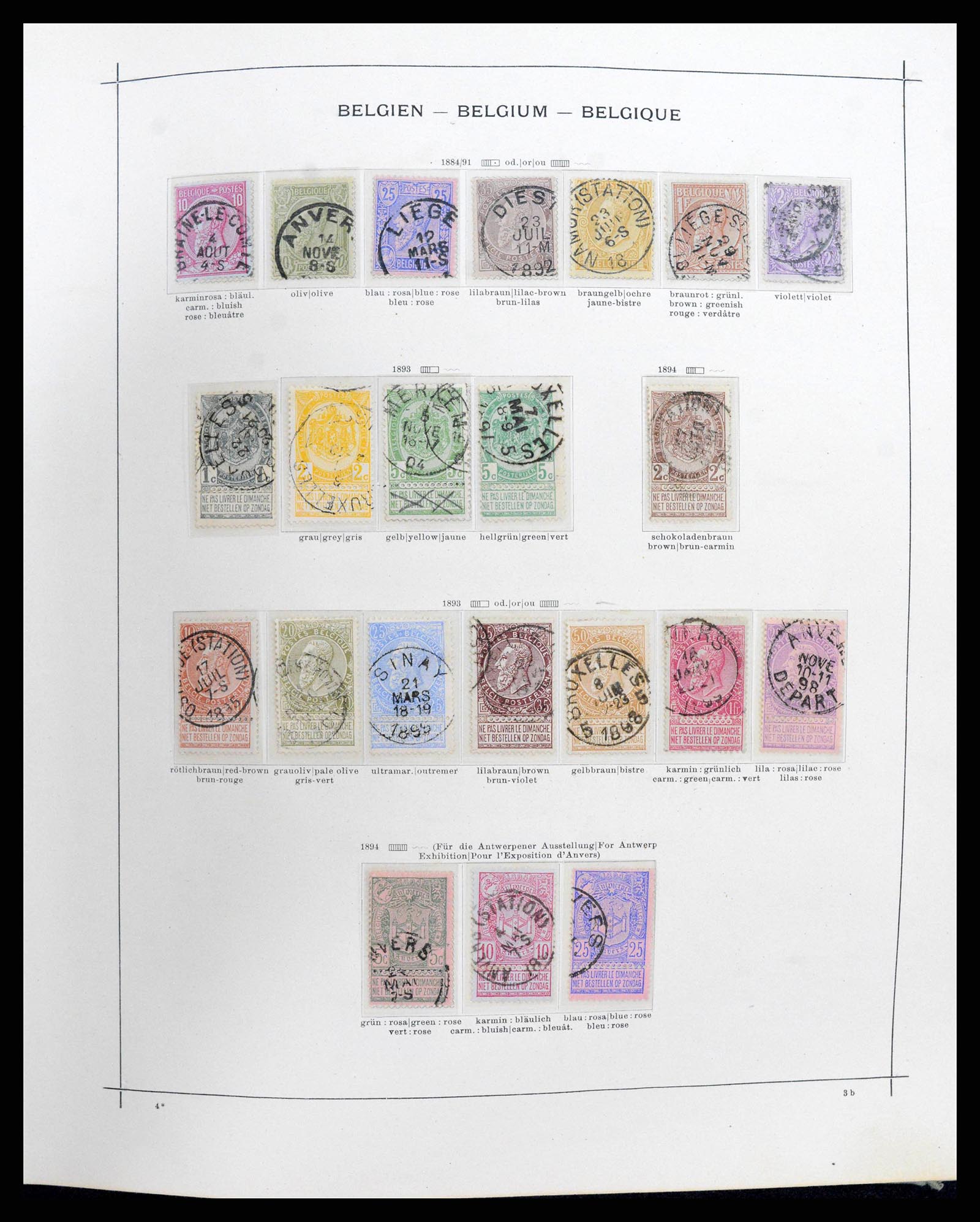38167 0003 - Stamp collection 38167 Belgium 1849-1967.