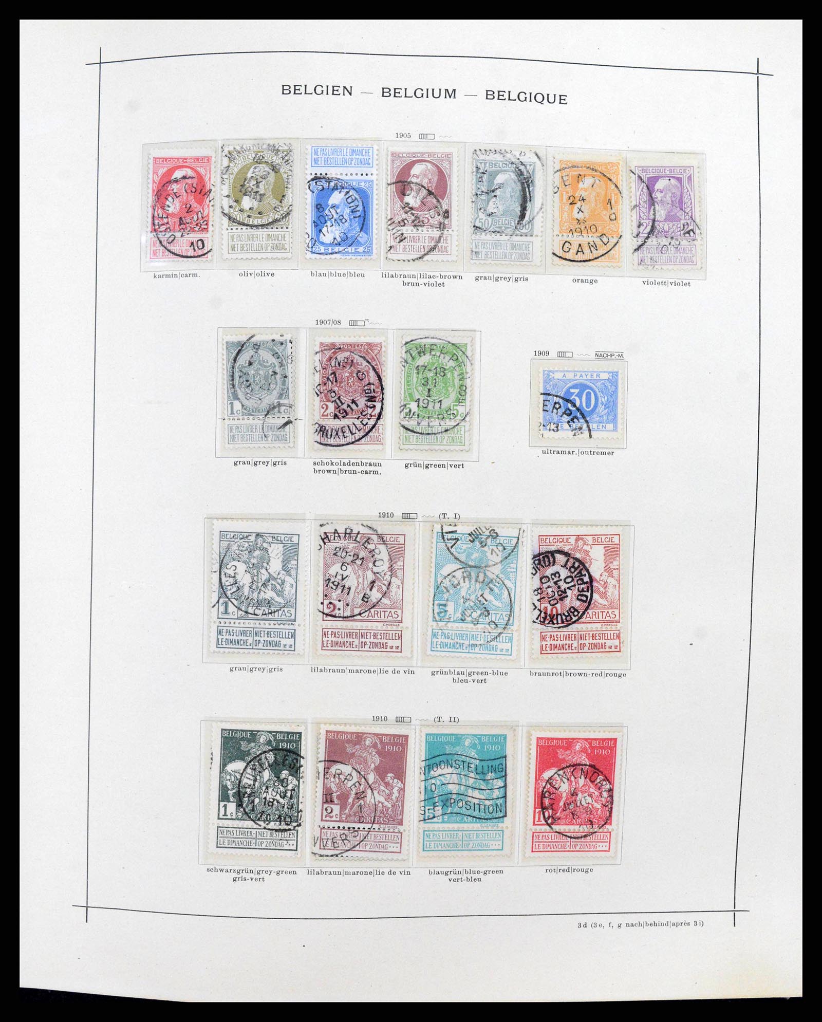 38167 0005 - Stamp collection 38167 Belgium 1849-1967.