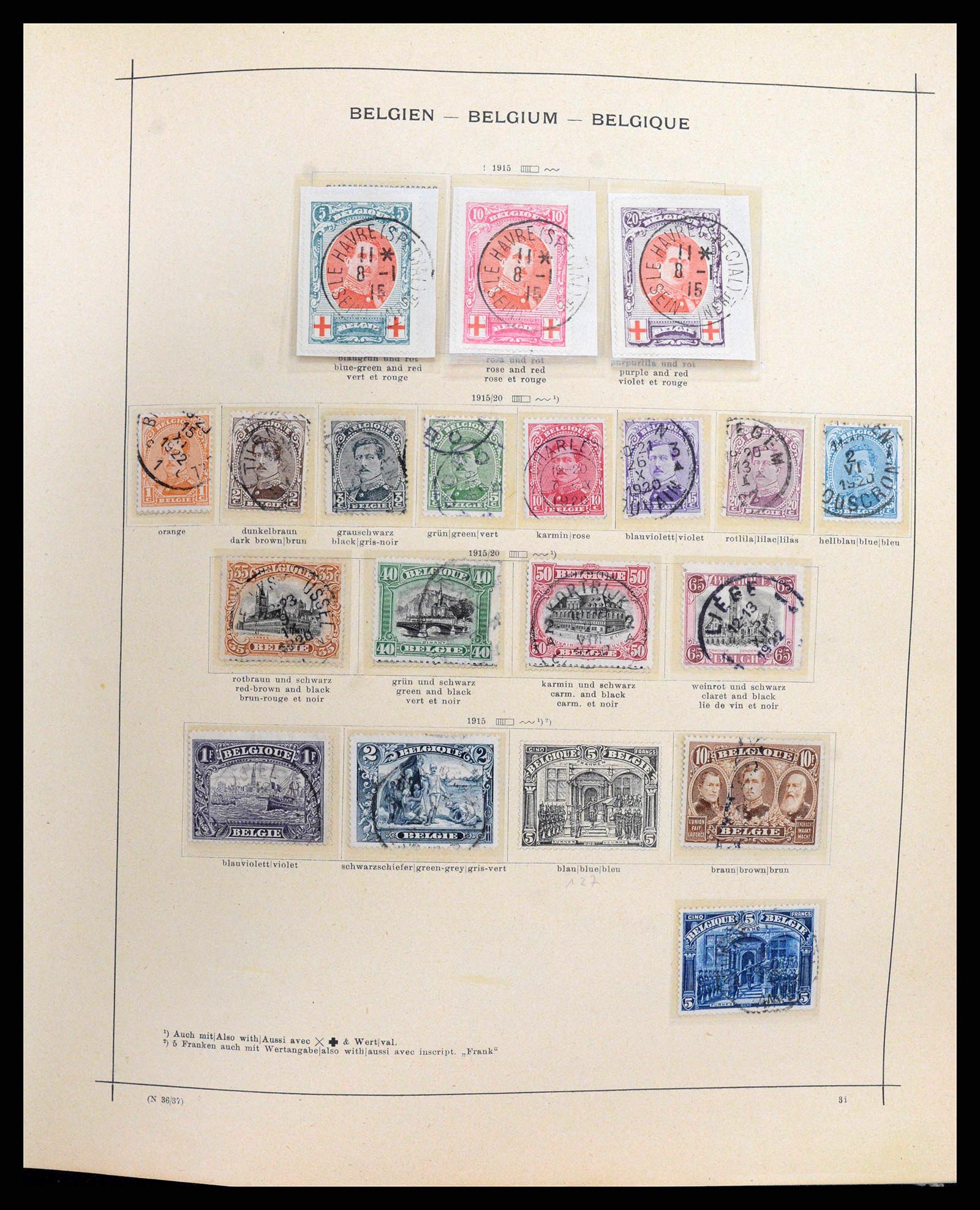 38167 0008 - Postzegelverzameling 38167 België 1849-1967.