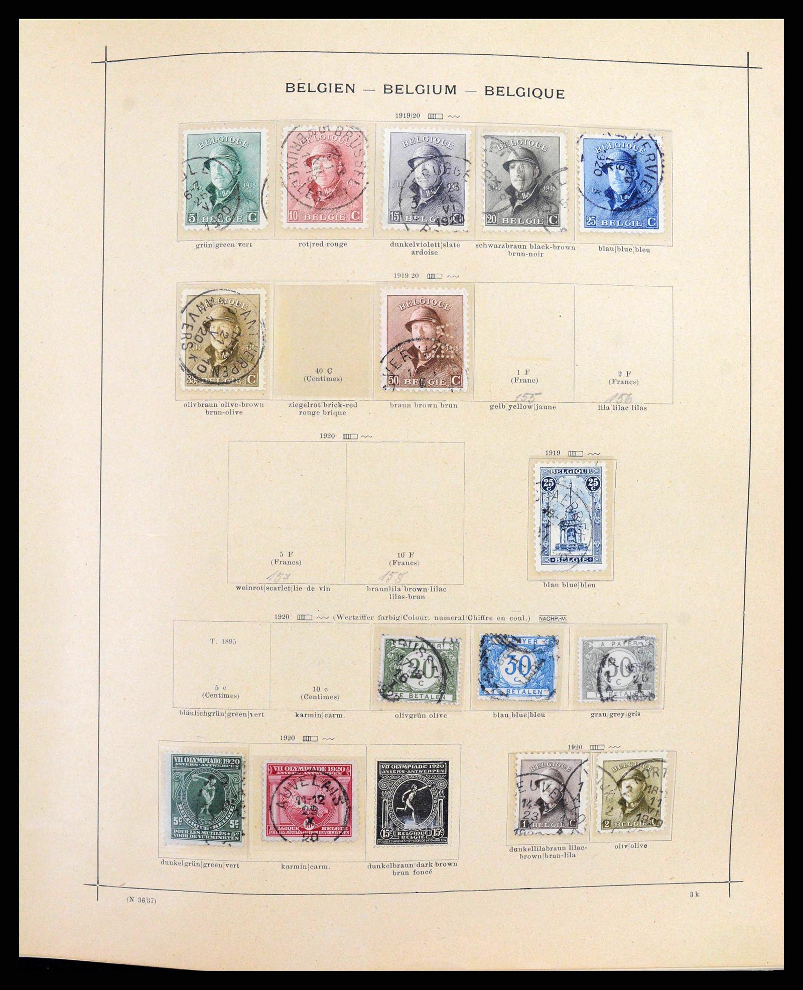 38167 0009 - Postzegelverzameling 38167 België 1849-1967.