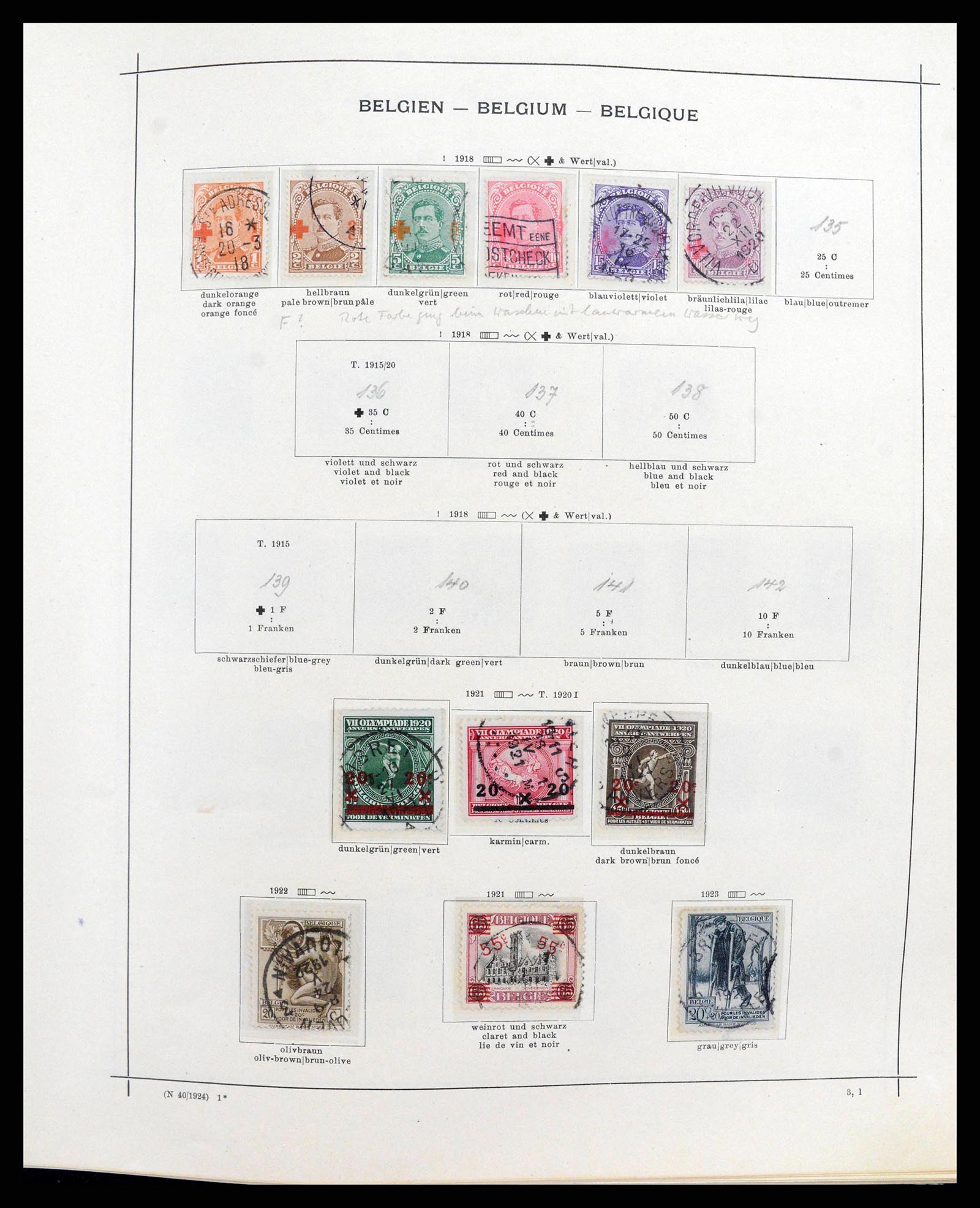 38167 0010 - Stamp collection 38167 Belgium 1849-1967.