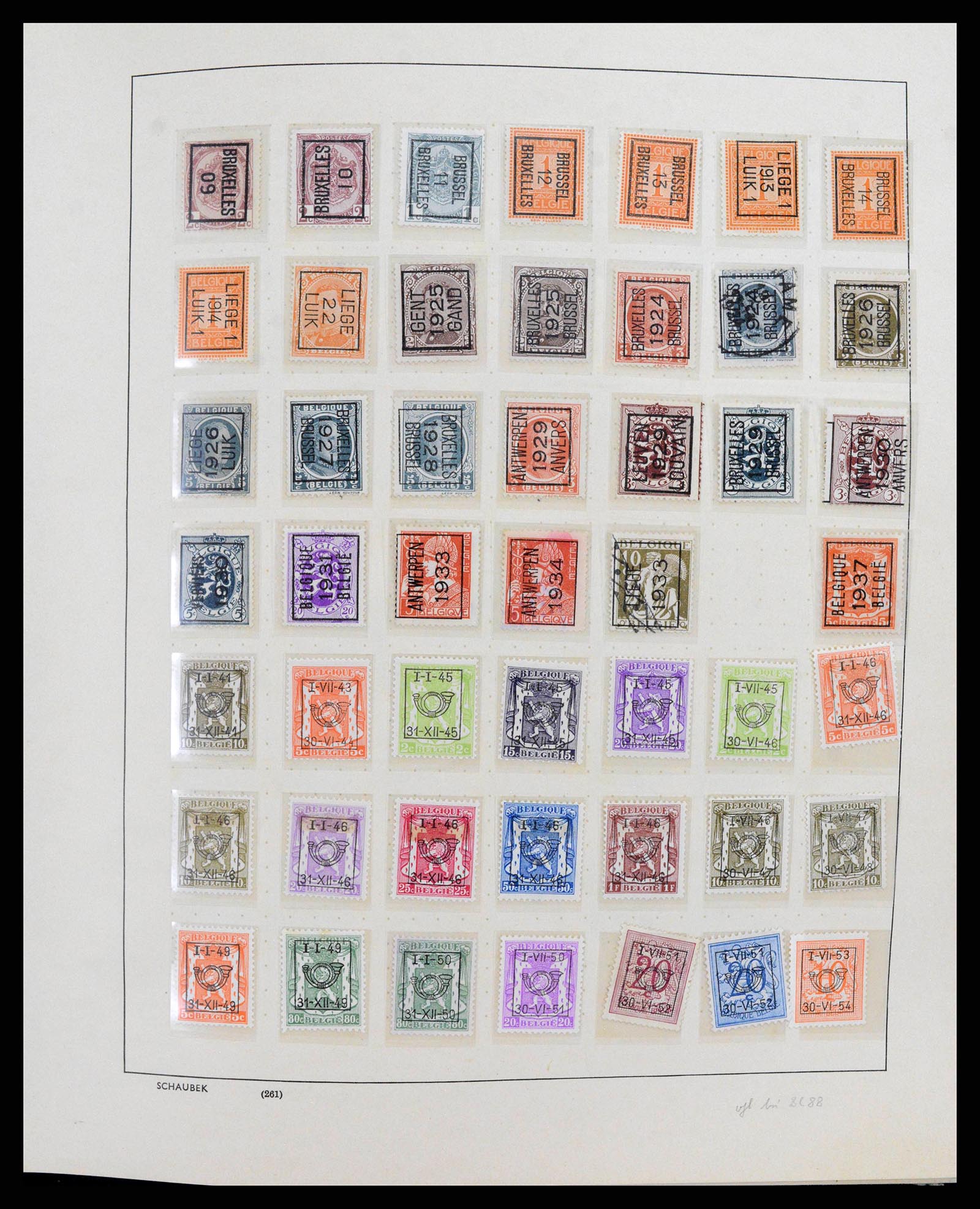 38167 0018 - Postzegelverzameling 38167 België 1849-1967.
