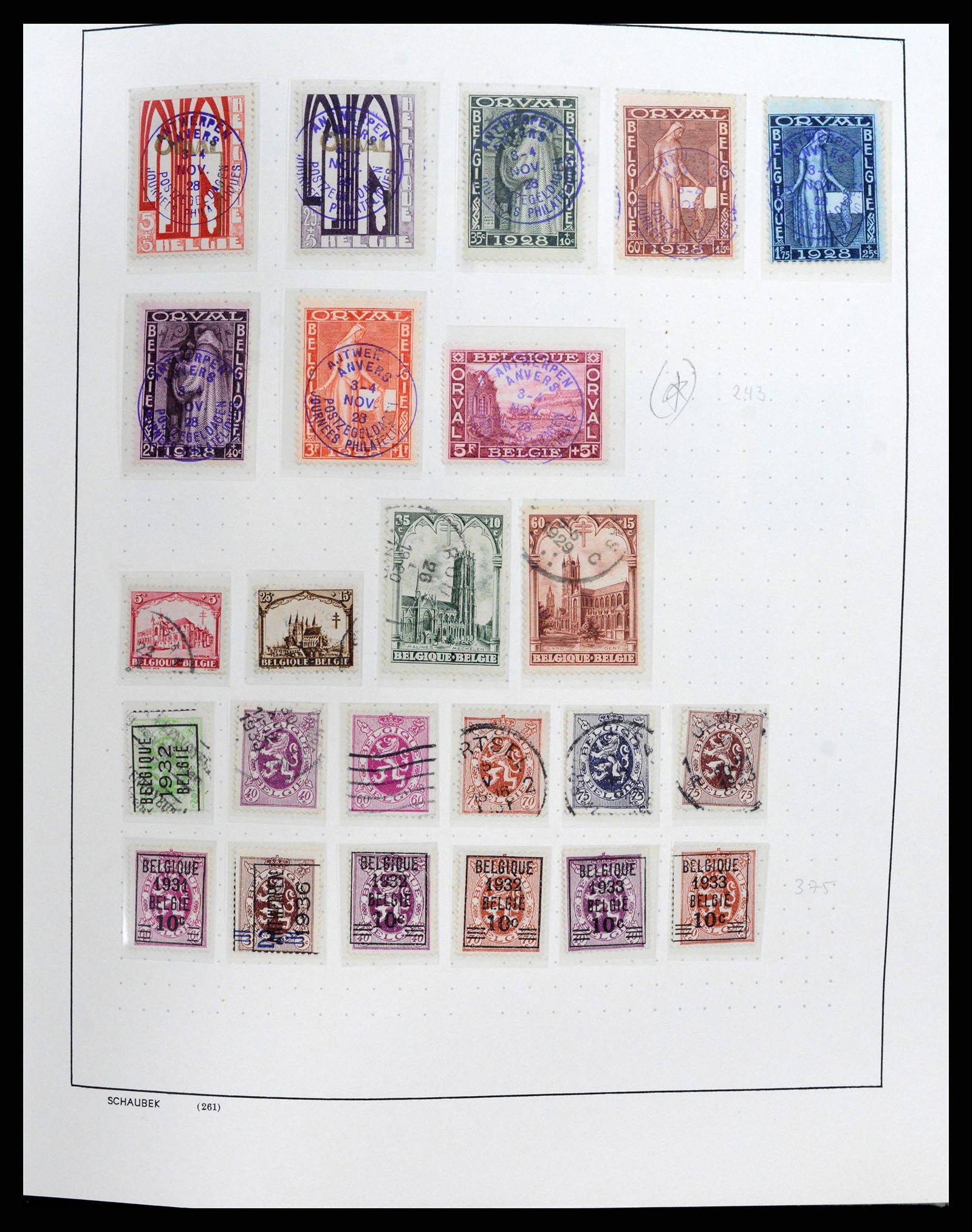 38167 0019 - Postzegelverzameling 38167 België 1849-1967.