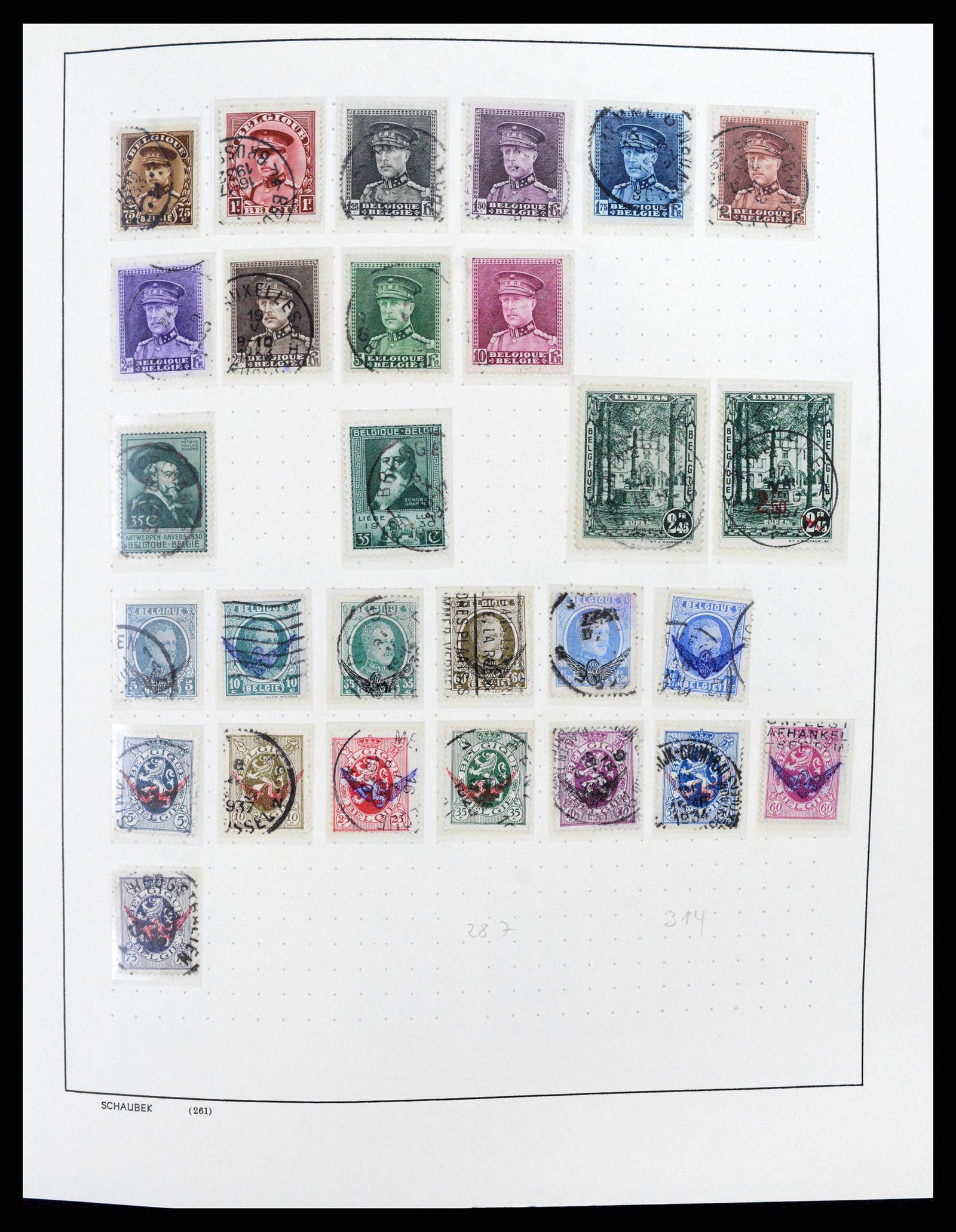 38167 0020 - Postzegelverzameling 38167 België 1849-1967.