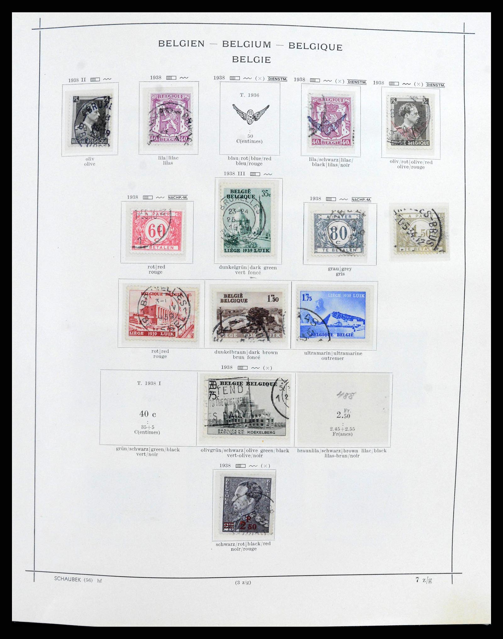 38167 0033 - Postzegelverzameling 38167 België 1849-1967.