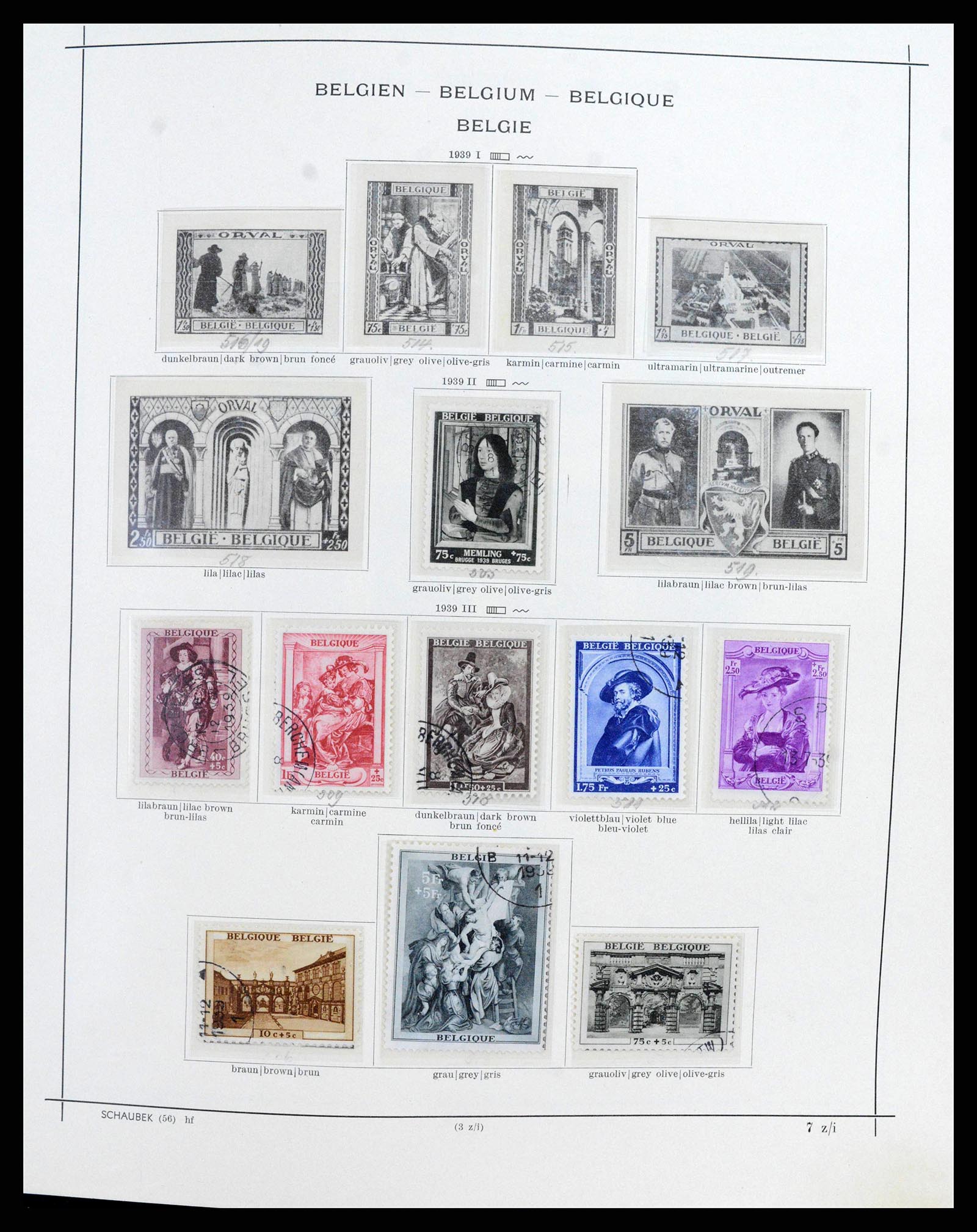 38167 0035 - Postzegelverzameling 38167 België 1849-1967.