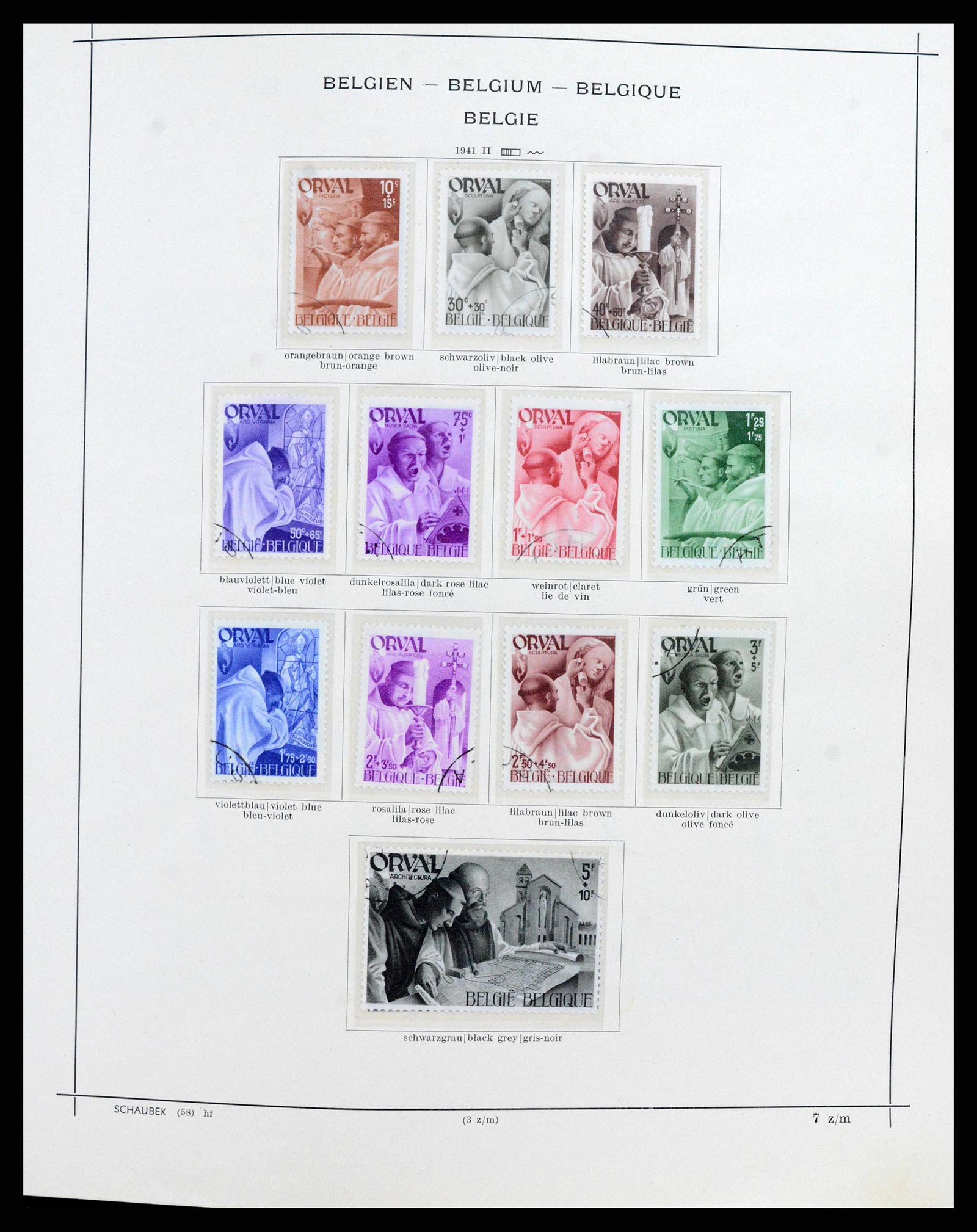 38167 0038 - Stamp collection 38167 Belgium 1849-1967.