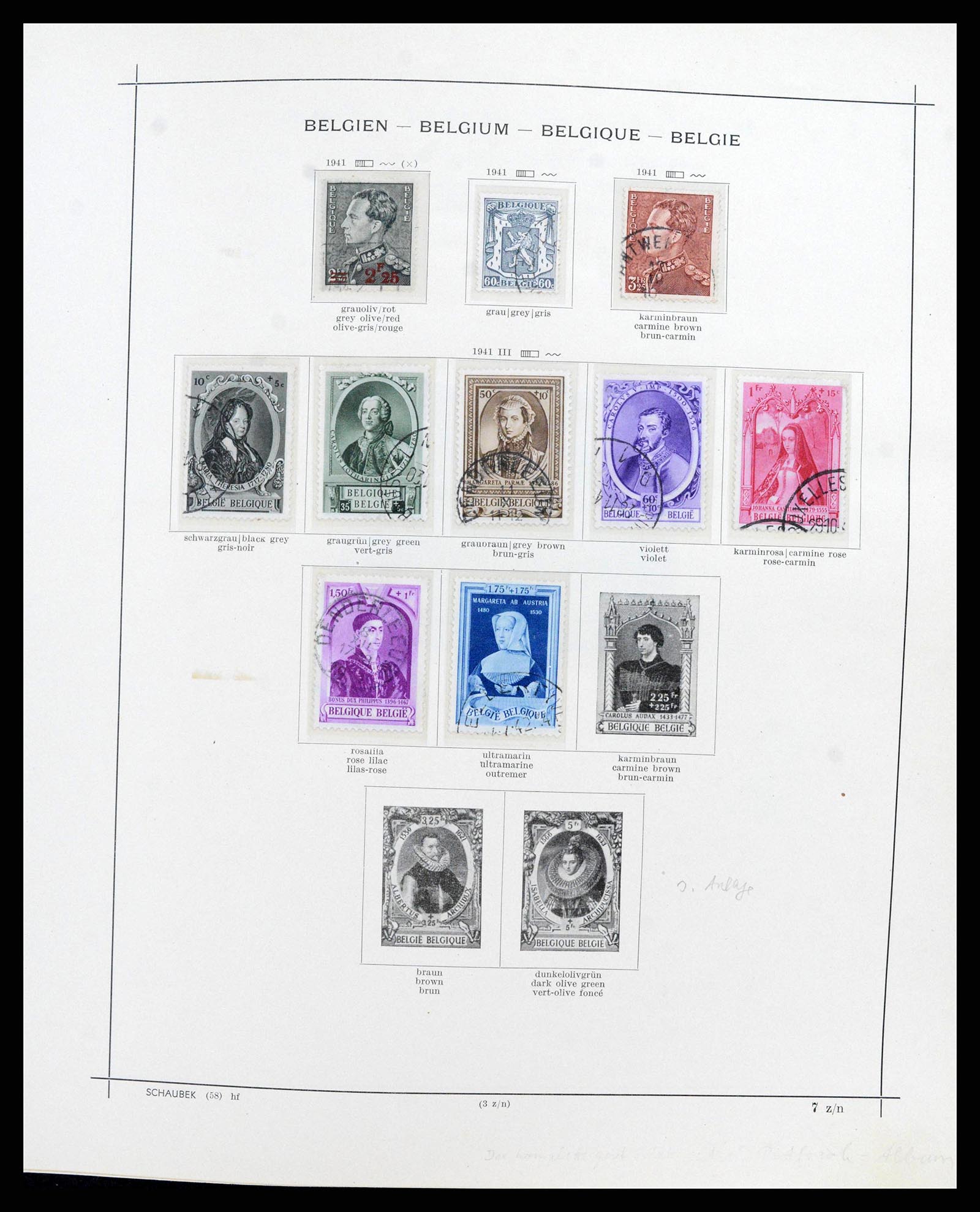 38167 0042 - Postzegelverzameling 38167 België 1849-1967.