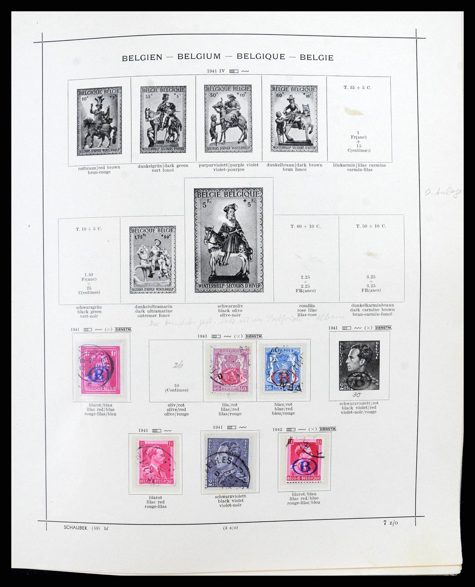 38167 0044 - Postzegelverzameling 38167 België 1849-1967.