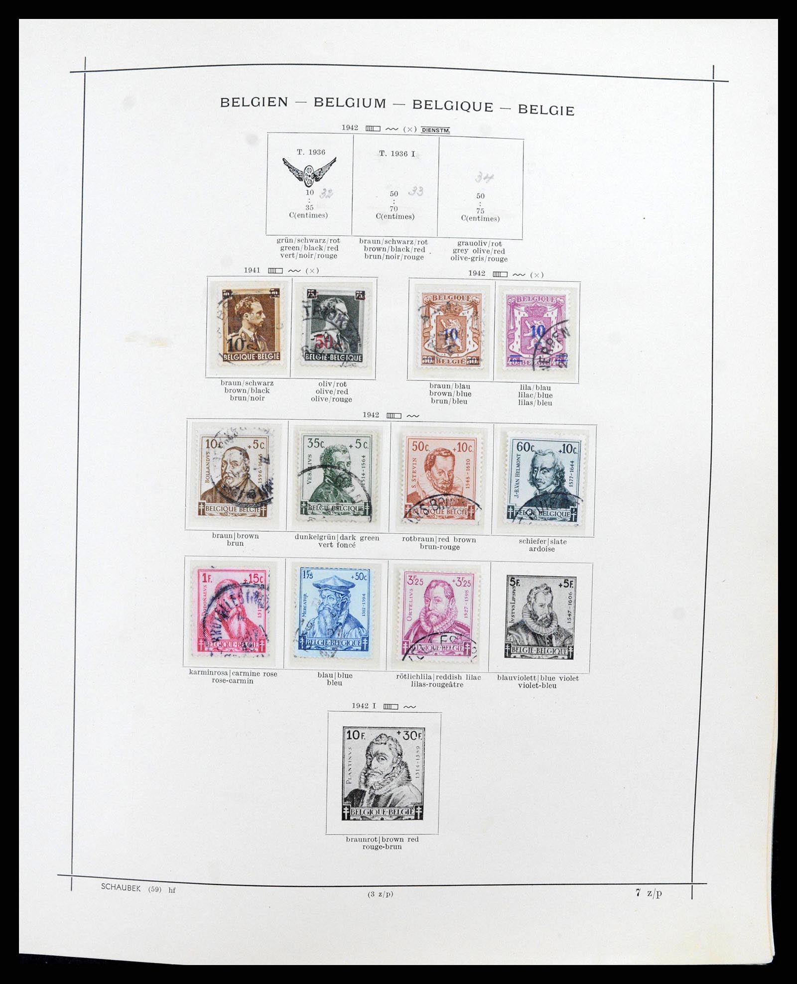 38167 0045 - Stamp collection 38167 Belgium 1849-1967.