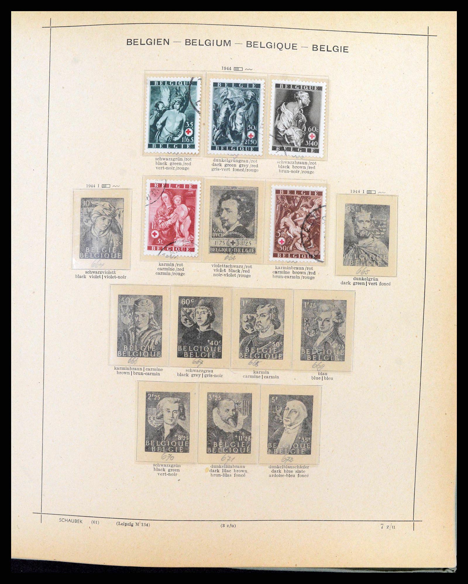 38167 0052 - Postzegelverzameling 38167 België 1849-1967.