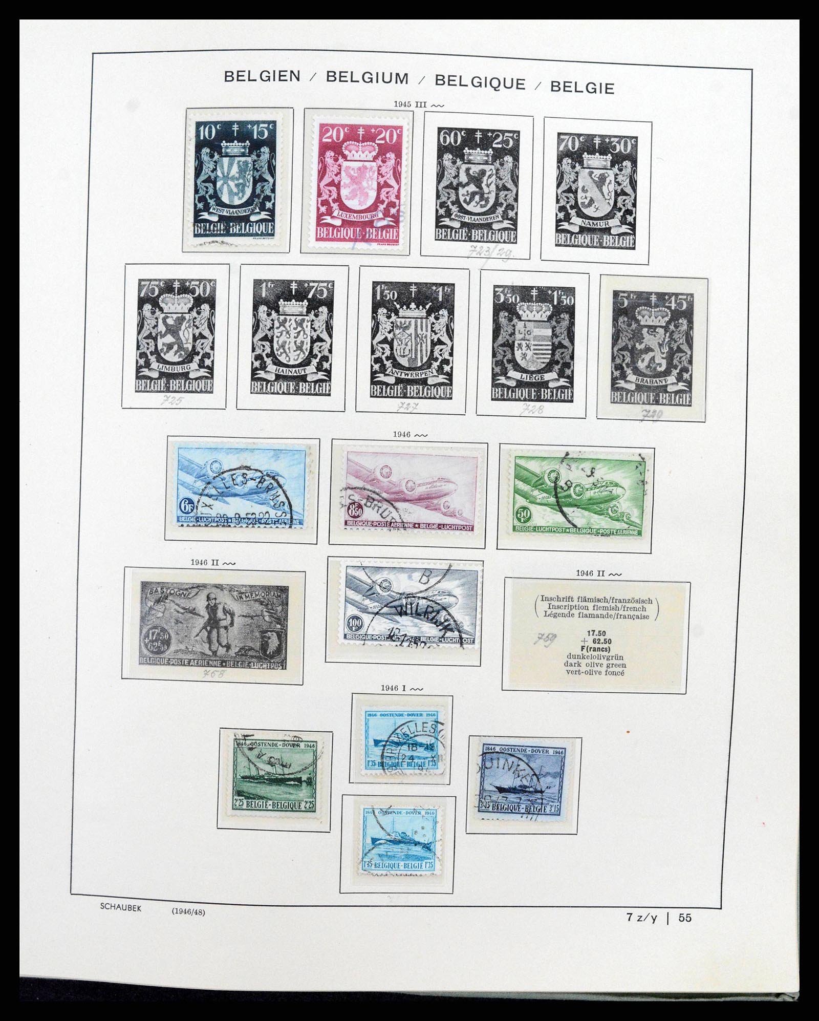 38167 0056 - Postzegelverzameling 38167 België 1849-1967.