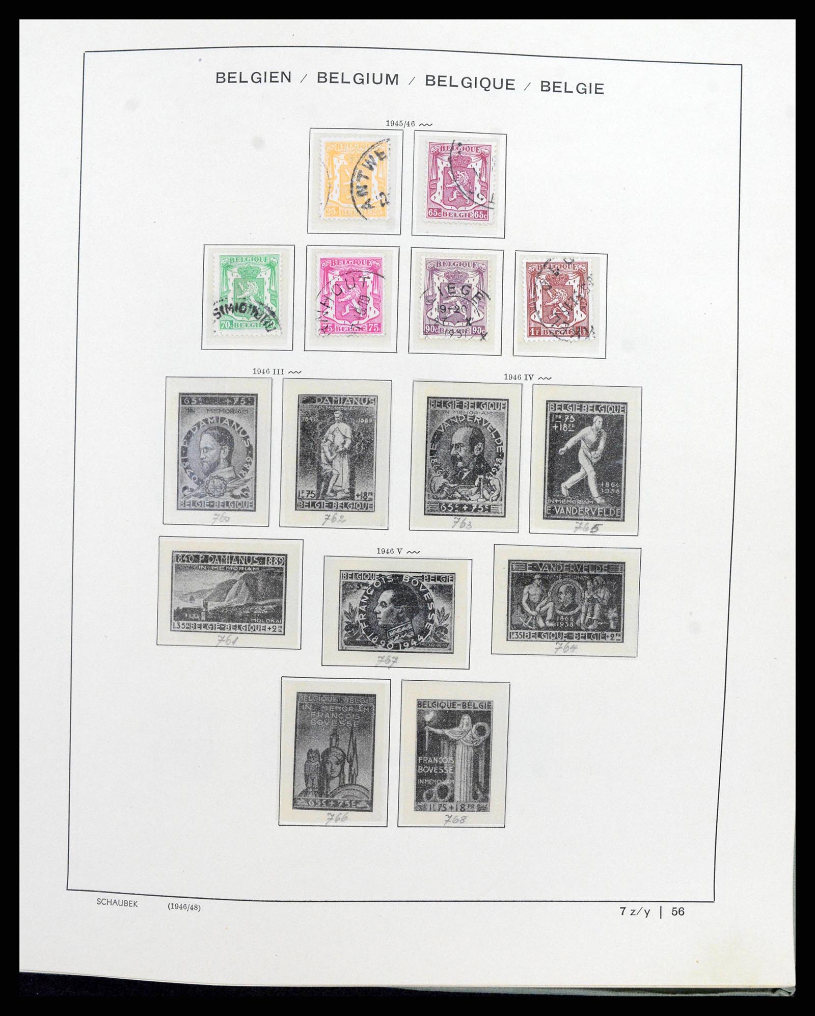 38167 0057 - Postzegelverzameling 38167 België 1849-1967.