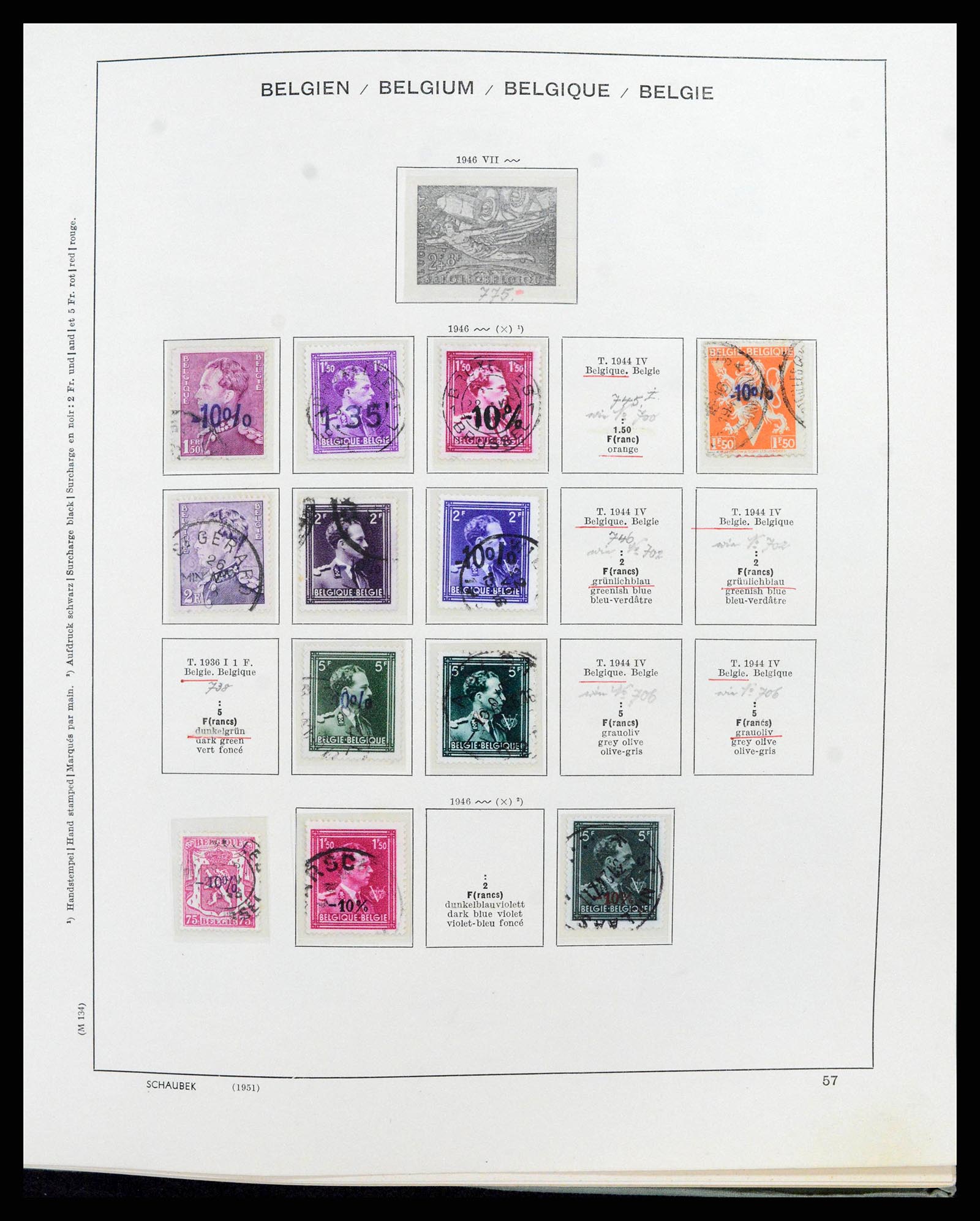 38167 0058 - Postzegelverzameling 38167 België 1849-1967.