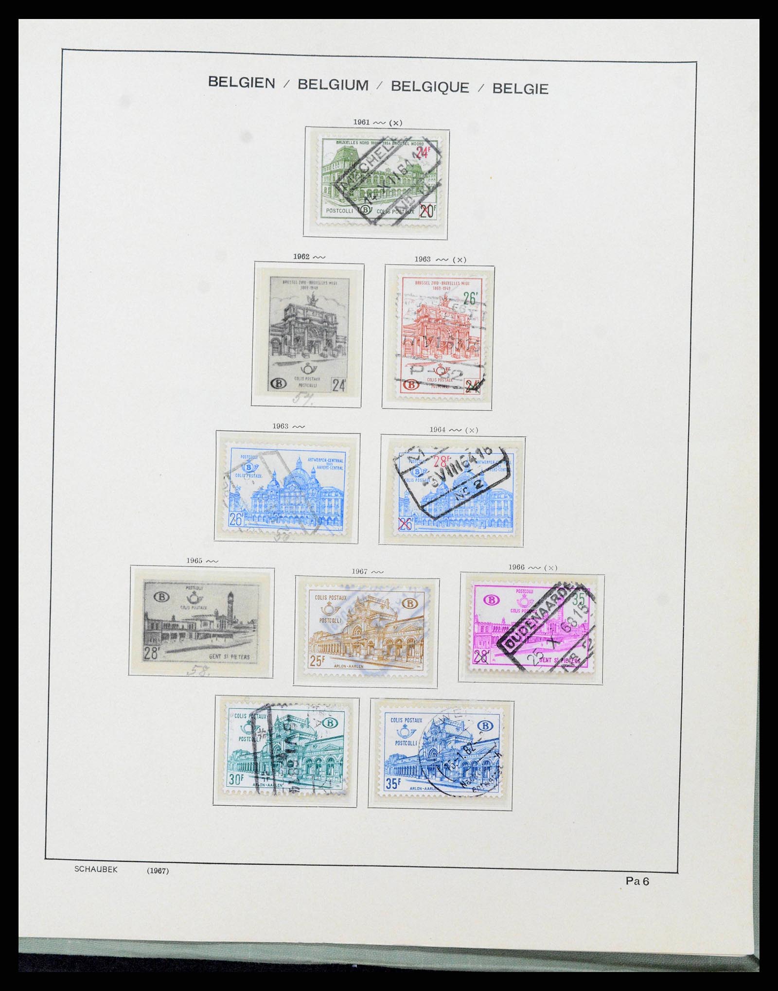 38167 0163 - Postzegelverzameling 38167 België 1849-1967.
