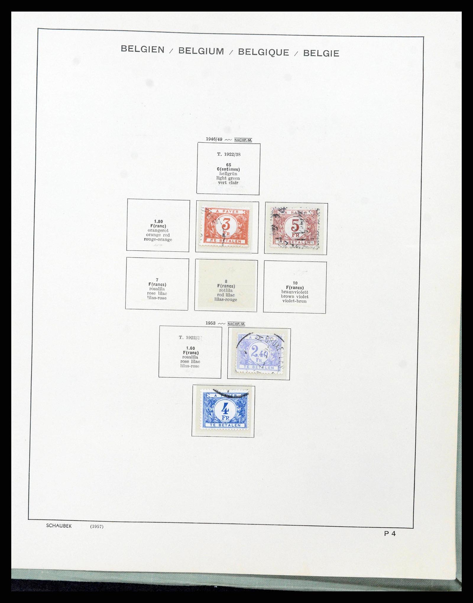 38167 0165 - Postzegelverzameling 38167 België 1849-1967.