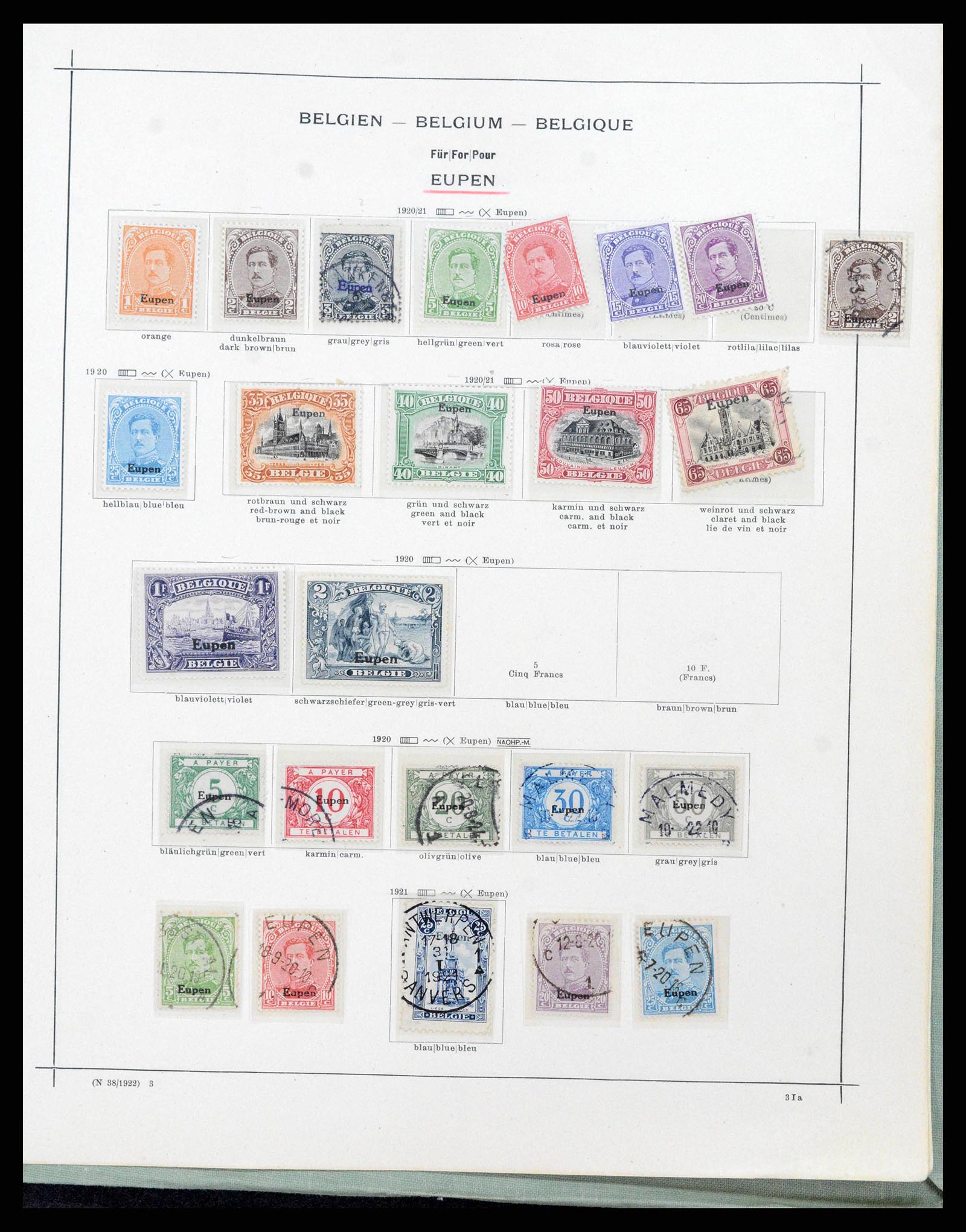 38167 0167 - Postzegelverzameling 38167 België 1849-1967.