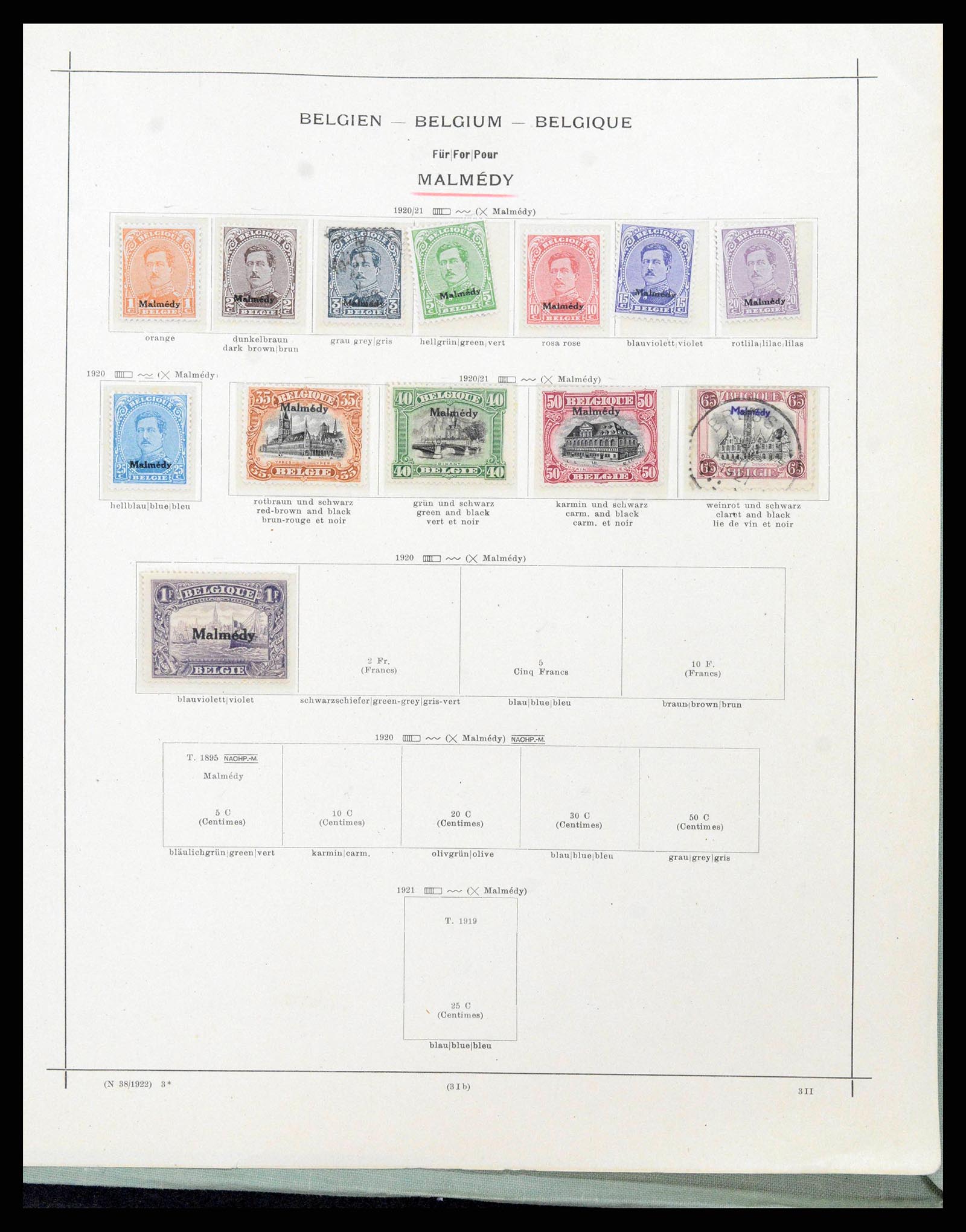 38167 0168 - Stamp collection 38167 Belgium 1849-1967.