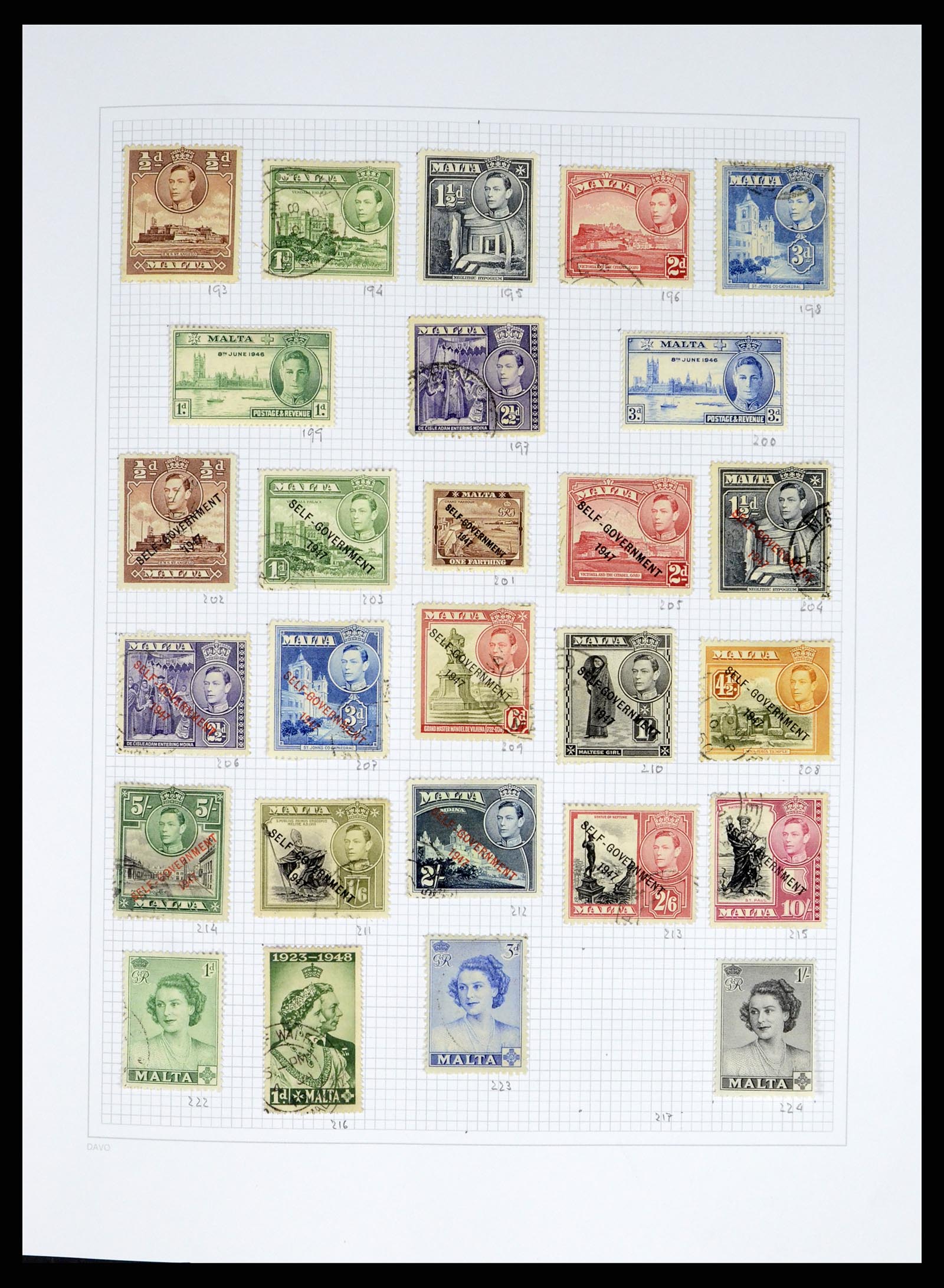 38168 0007 - Postzegelverzameling 38168 Malta 1860-2012.