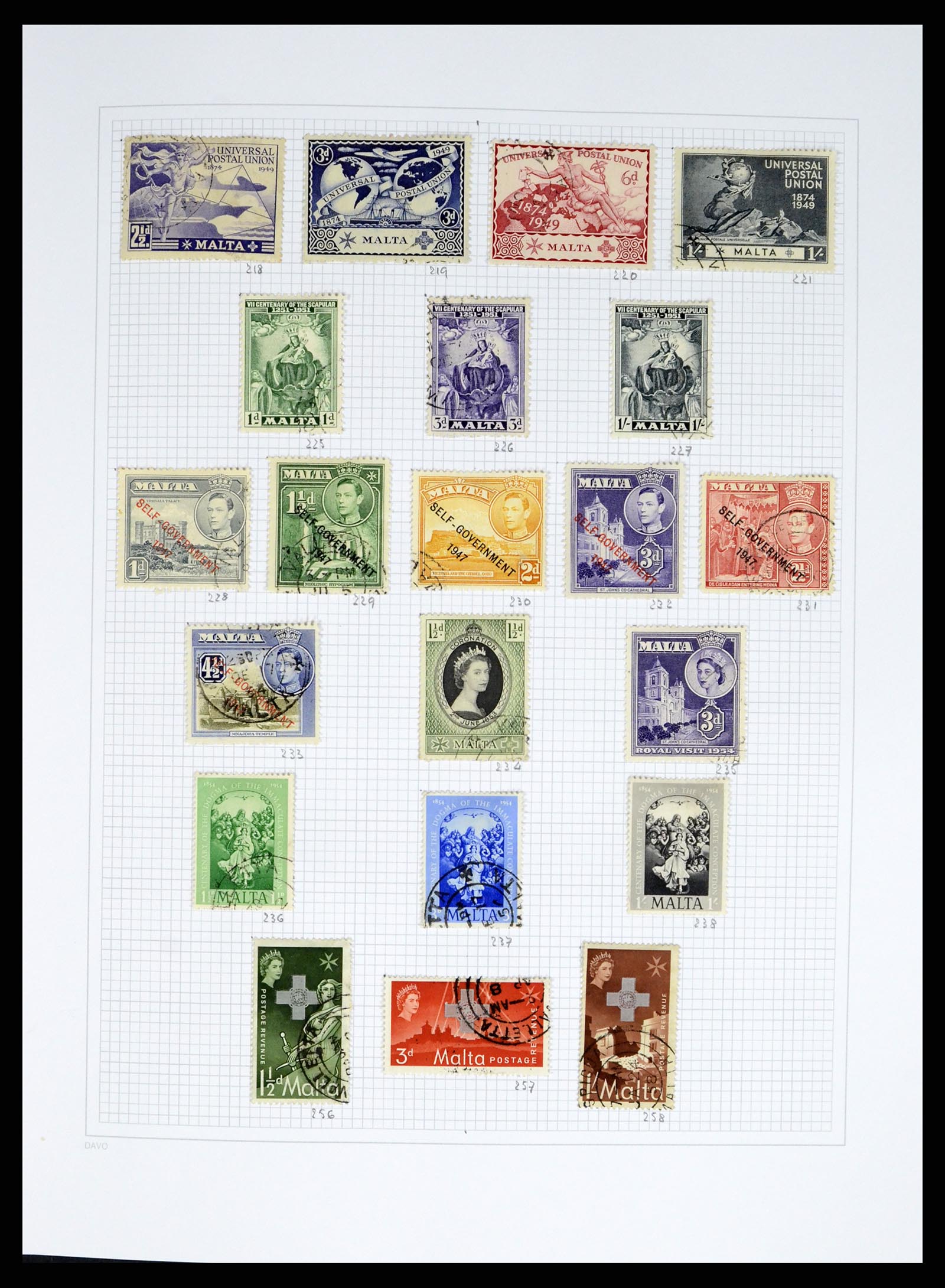 38168 0008 - Stamp collection 38168 Malta 1860-2012.