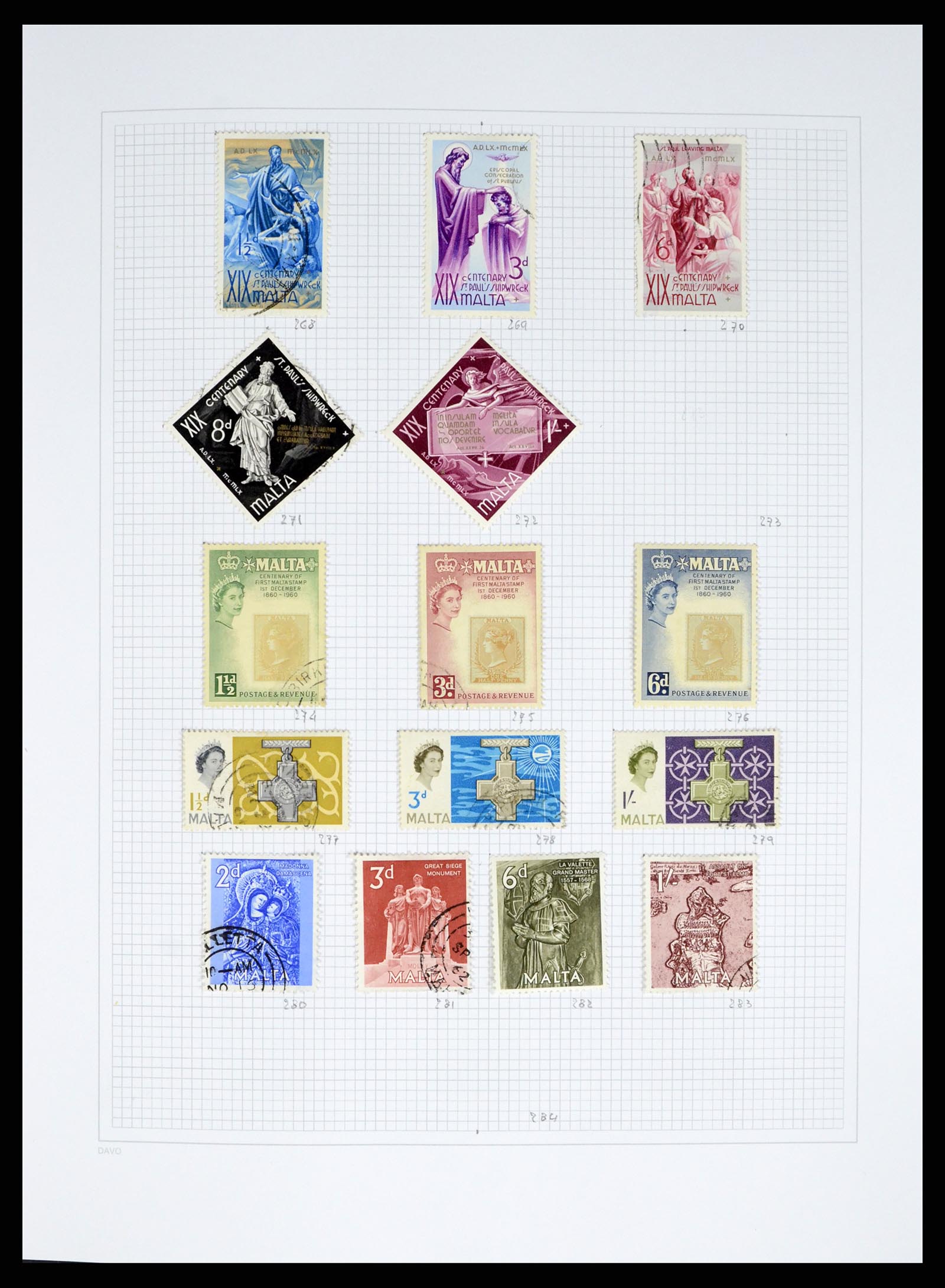 38168 0010 - Stamp collection 38168 Malta 1860-2012.
