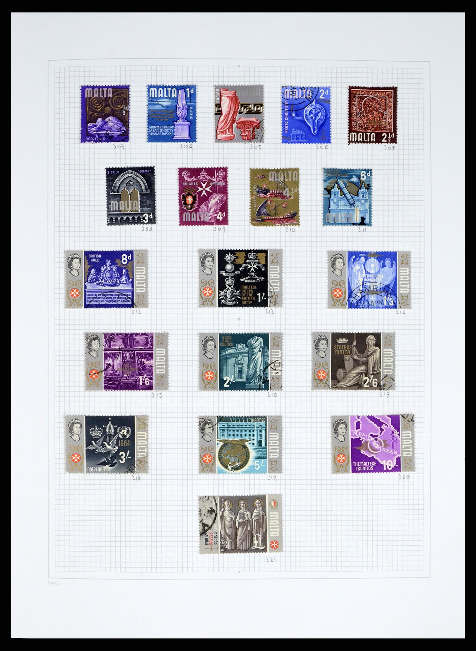 38168 0012 - Stamp collection 38168 Malta 1860-2012.