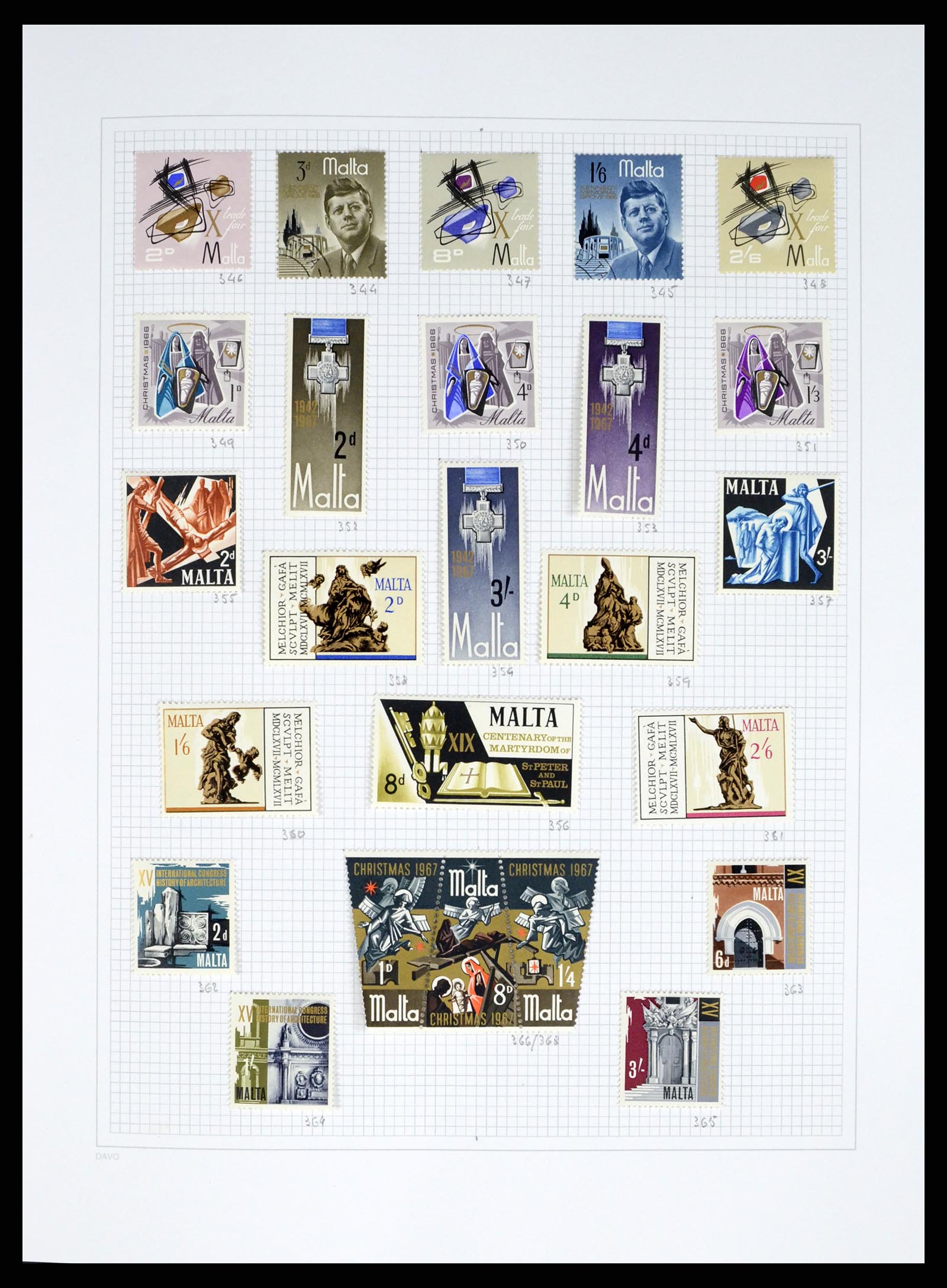 38168 0014 - Stamp collection 38168 Malta 1860-2012.