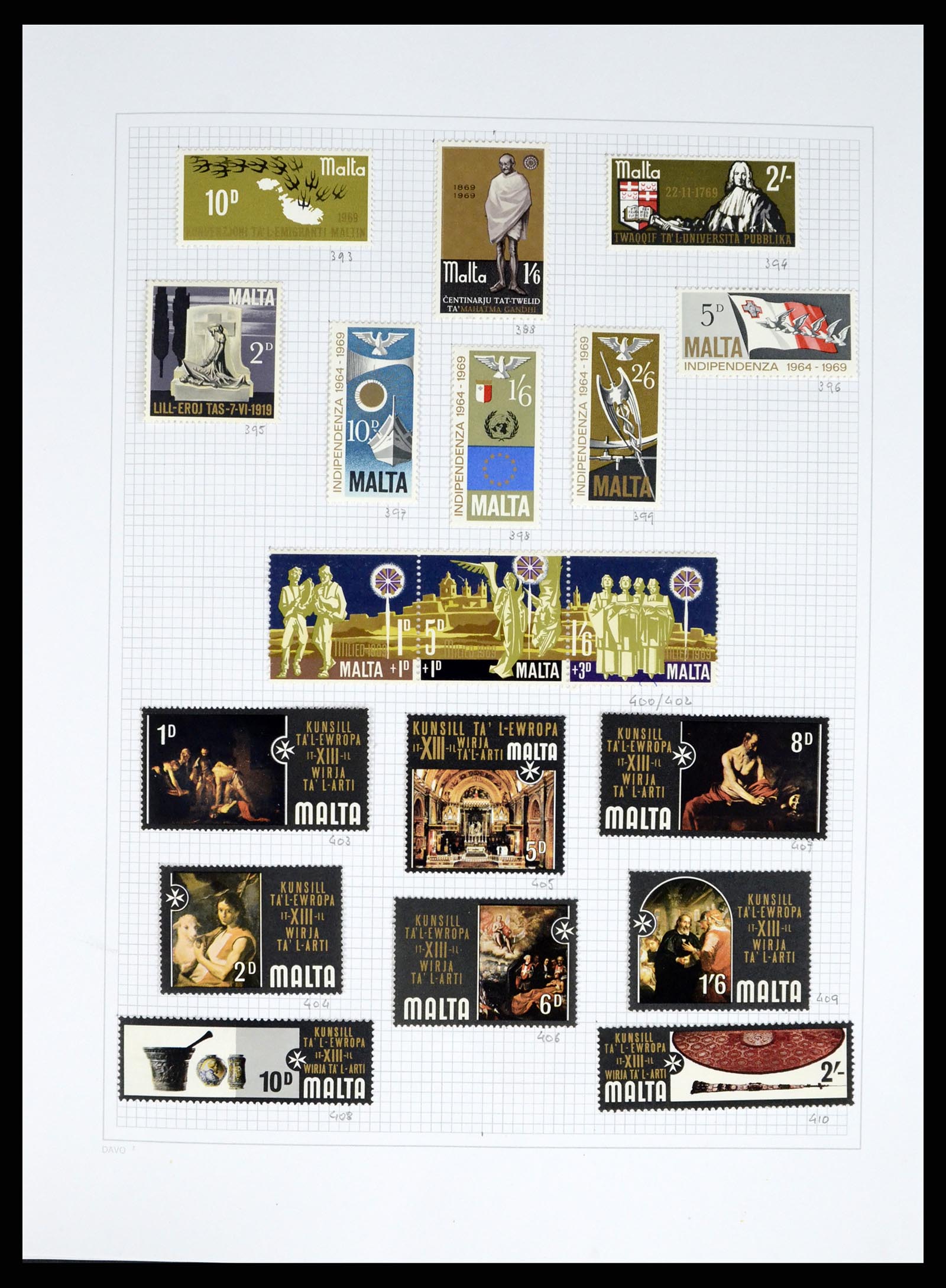 38168 0016 - Stamp collection 38168 Malta 1860-2012.