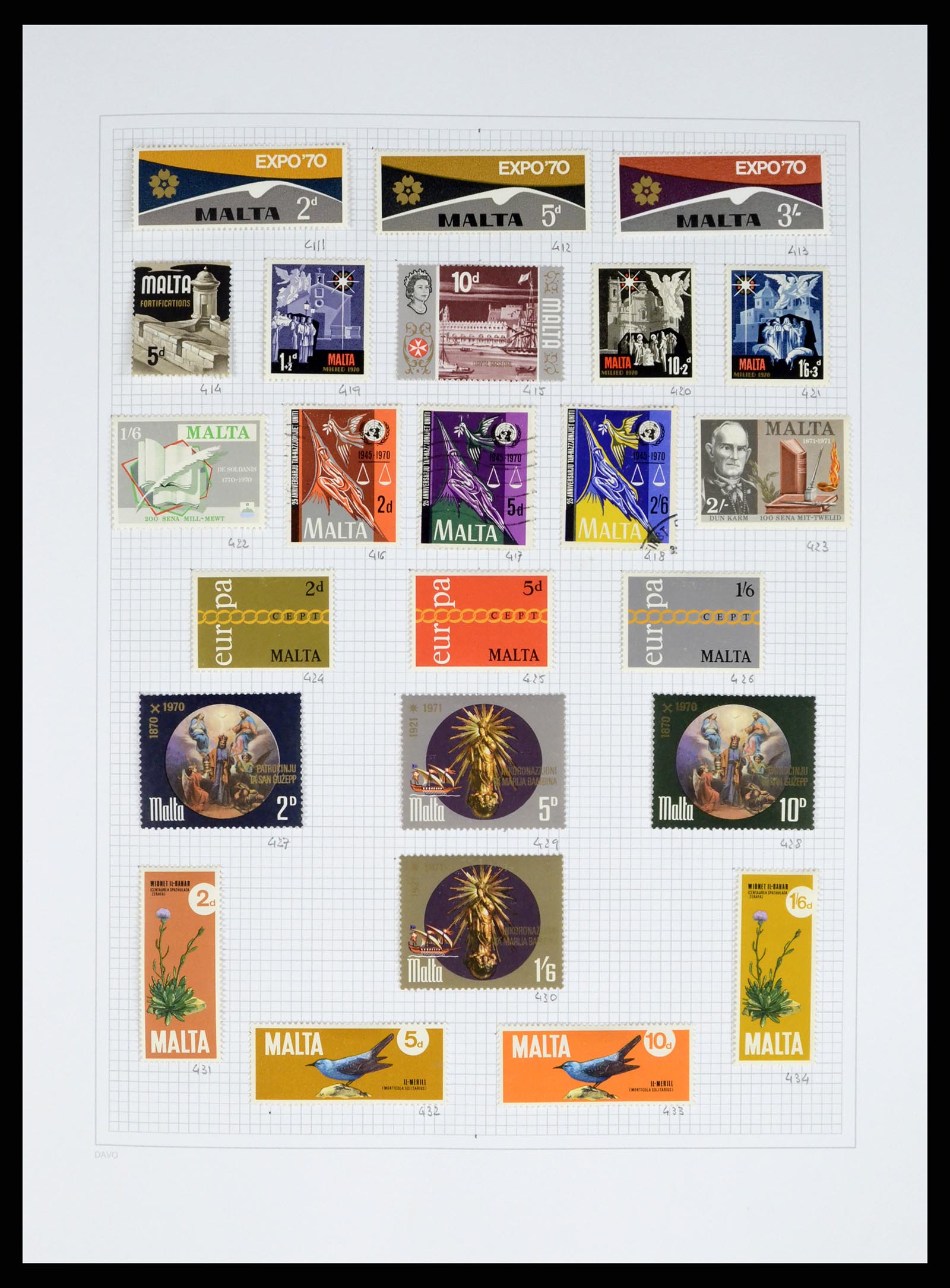 38168 0017 - Stamp collection 38168 Malta 1860-2012.