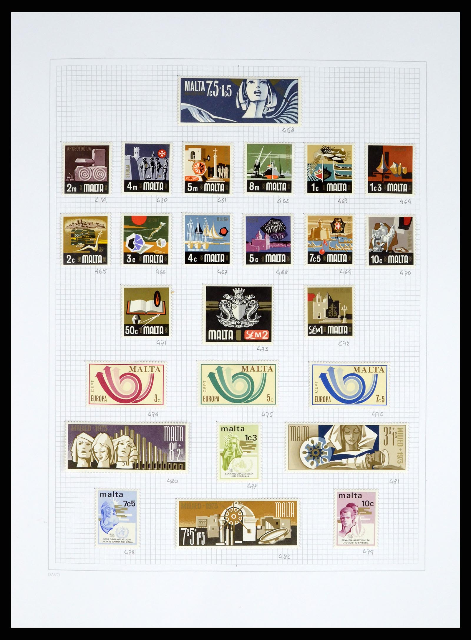 38168 0019 - Stamp collection 38168 Malta 1860-2012.