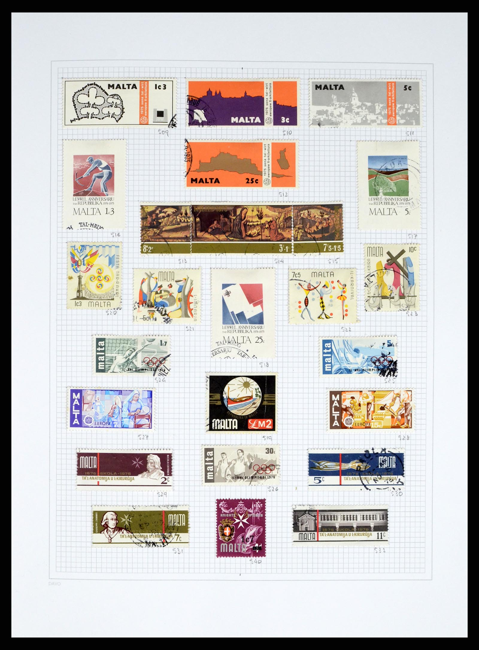 38168 0021 - Stamp collection 38168 Malta 1860-2012.