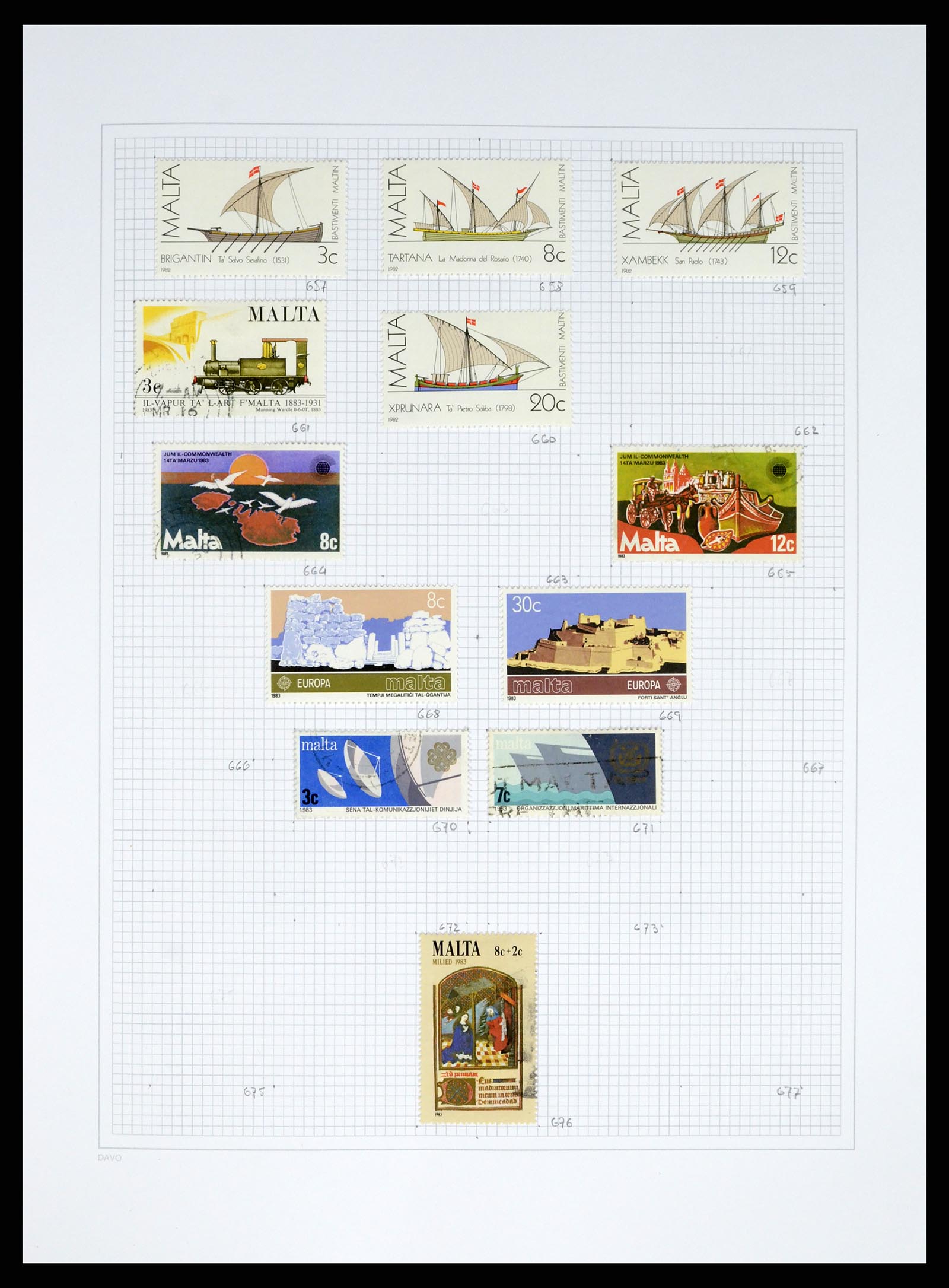 38168 0028 - Stamp collection 38168 Malta 1860-2012.