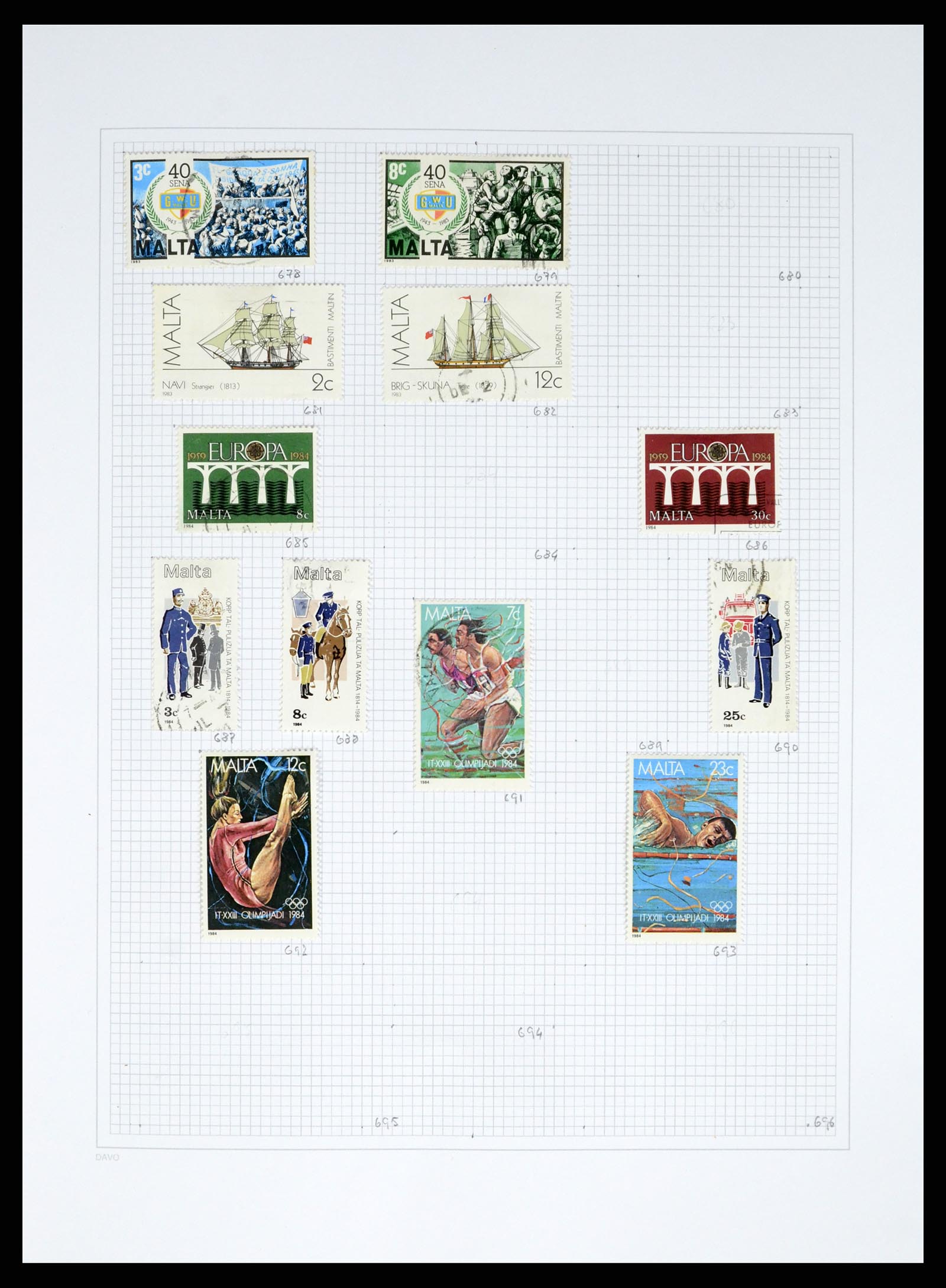 38168 0029 - Stamp collection 38168 Malta 1860-2012.