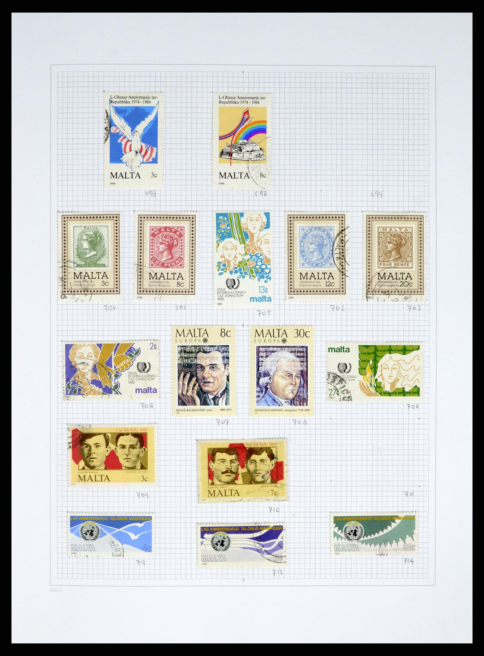 38168 0030 - Stamp collection 38168 Malta 1860-2012.