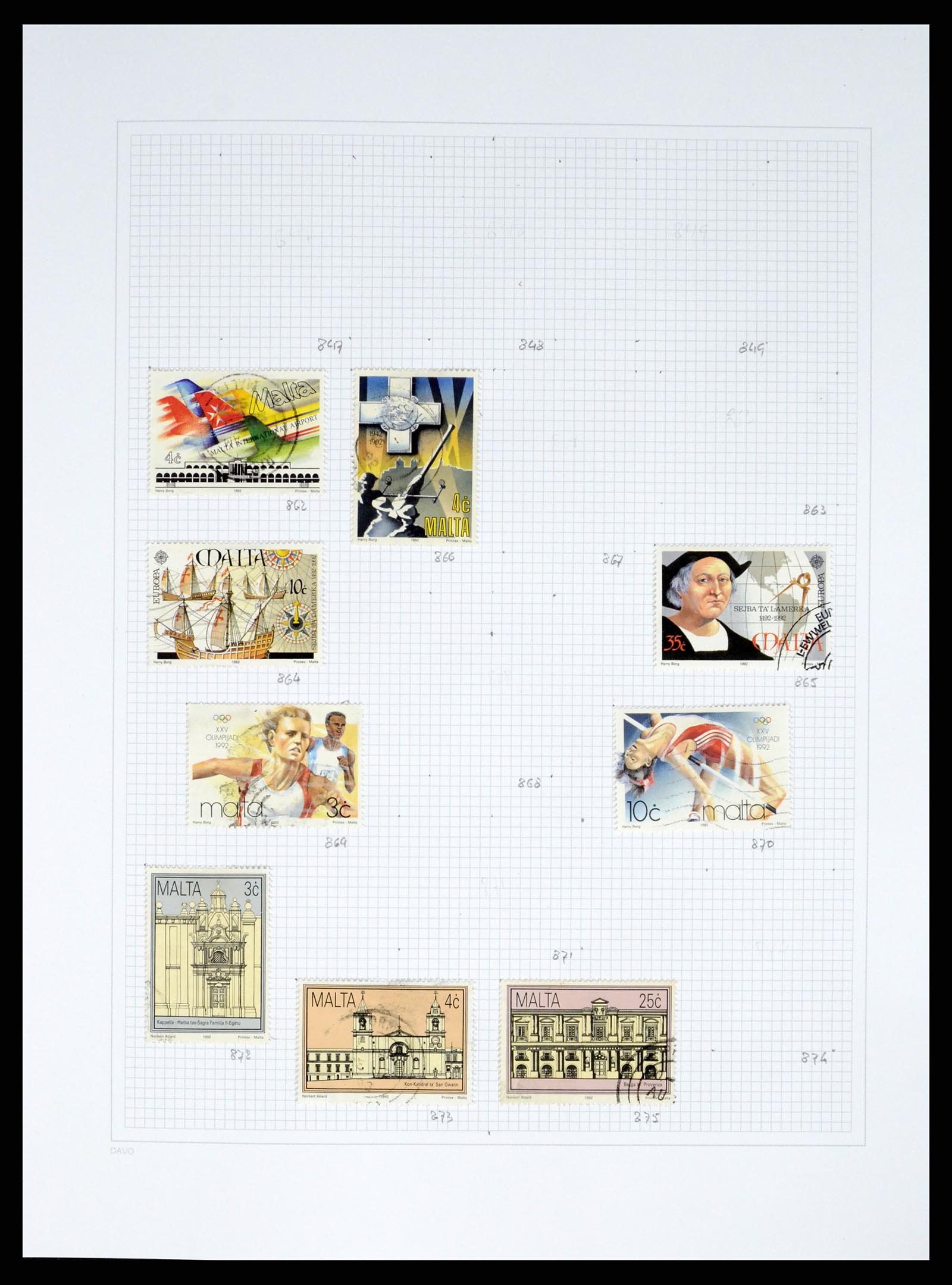 38168 0038 - Stamp collection 38168 Malta 1860-2012.