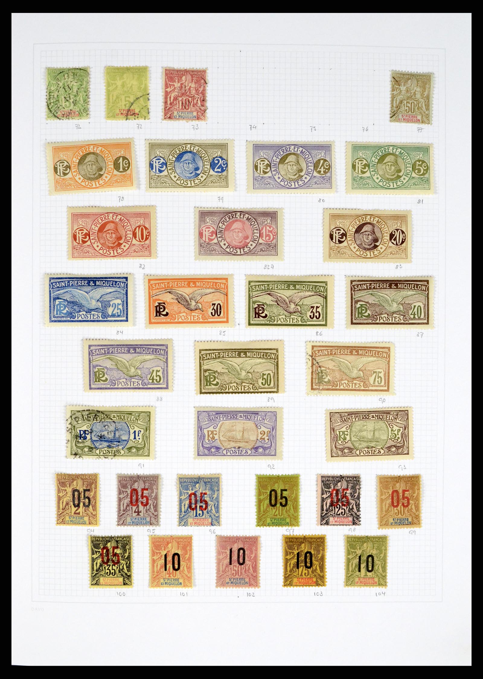 38169 0003 - Postzegelverzameling 38169 St. Pierre et Miquelon 1885-2013.