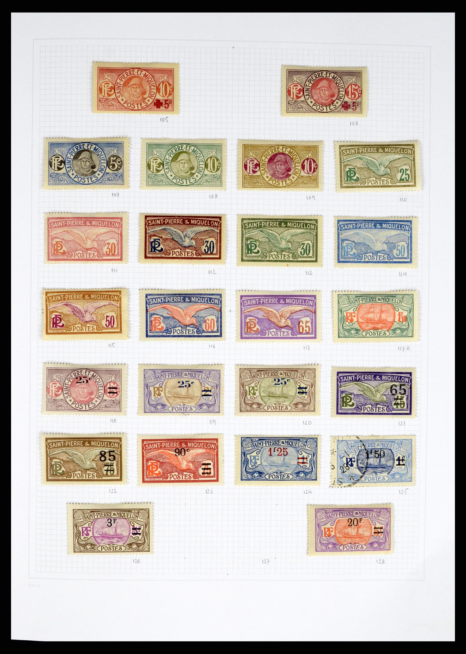 38169 0004 - Postzegelverzameling 38169 St. Pierre et Miquelon 1885-2013.