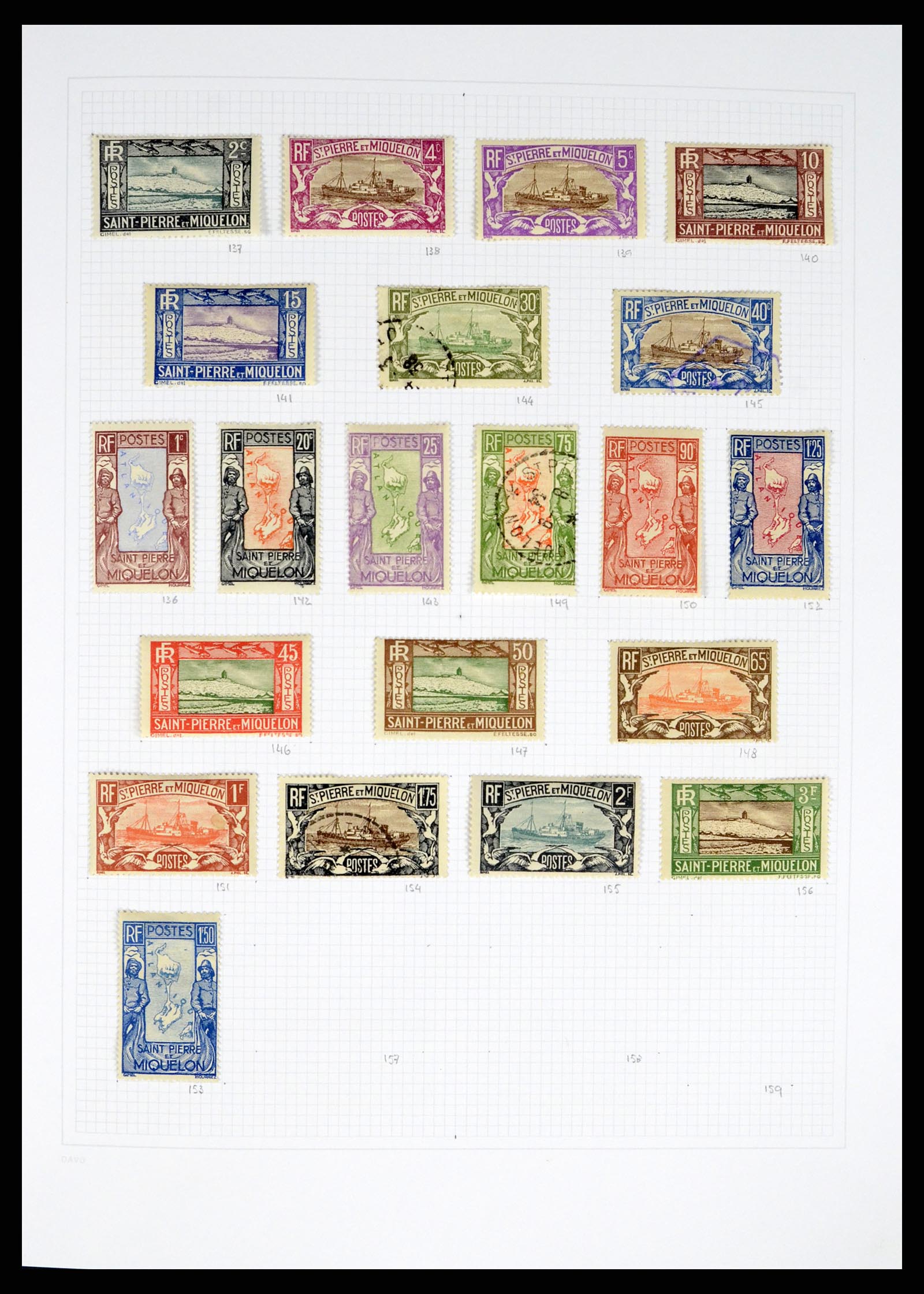 38169 0006 - Postzegelverzameling 38169 St. Pierre et Miquelon 1885-2013.