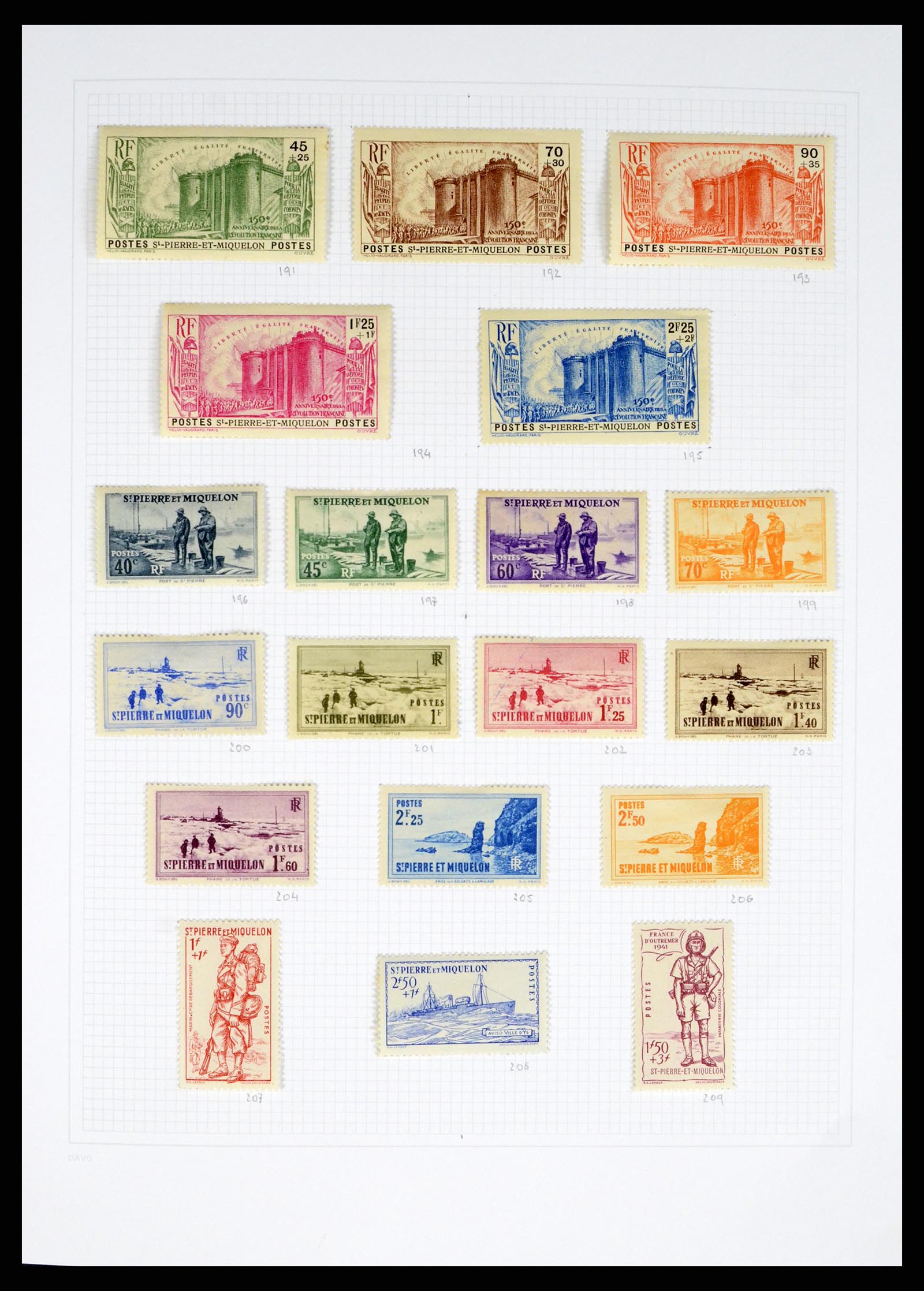 38169 0008 - Postzegelverzameling 38169 St. Pierre et Miquelon 1885-2013.