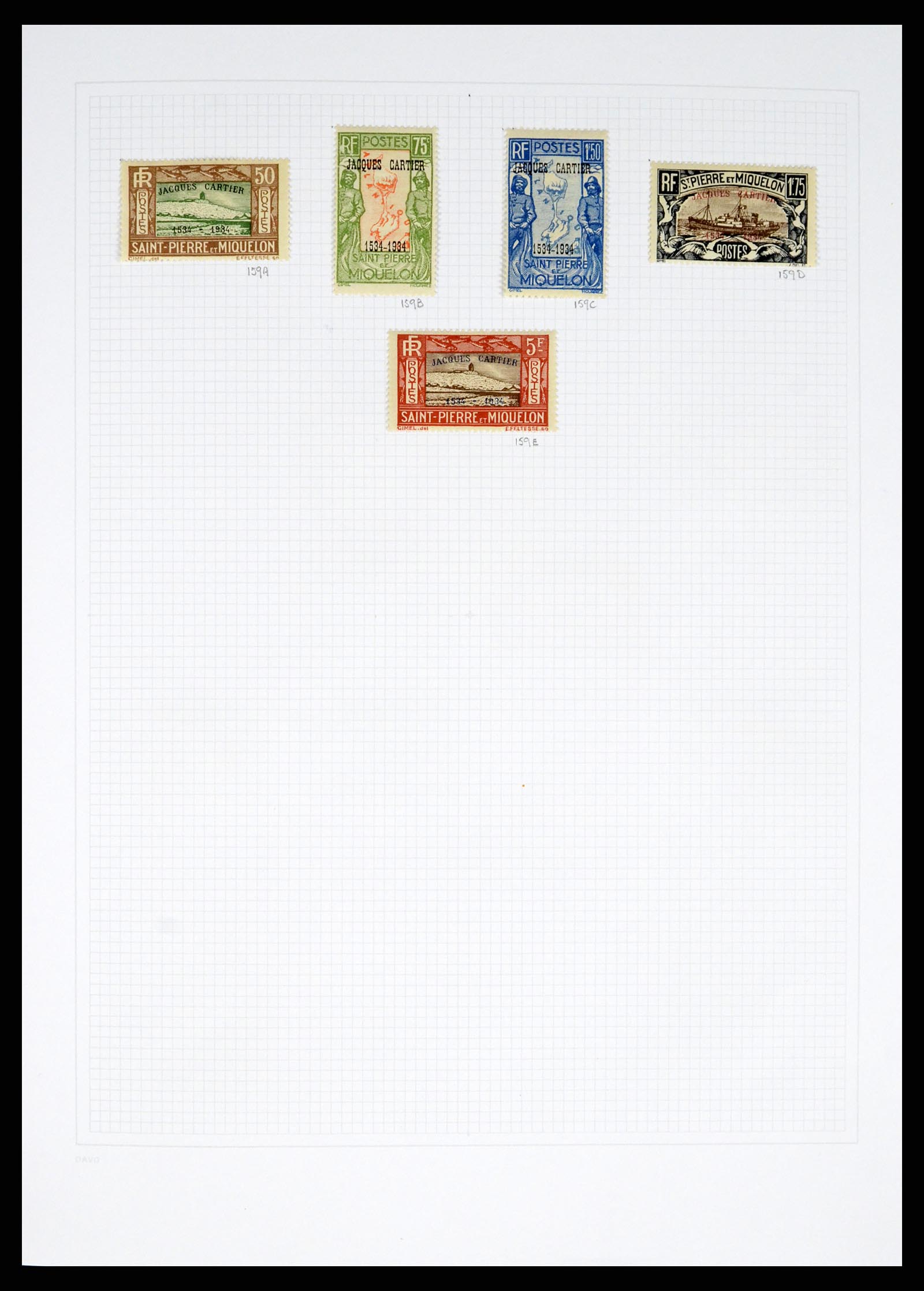 38169 0009 - Postzegelverzameling 38169 St. Pierre et Miquelon 1885-2013.