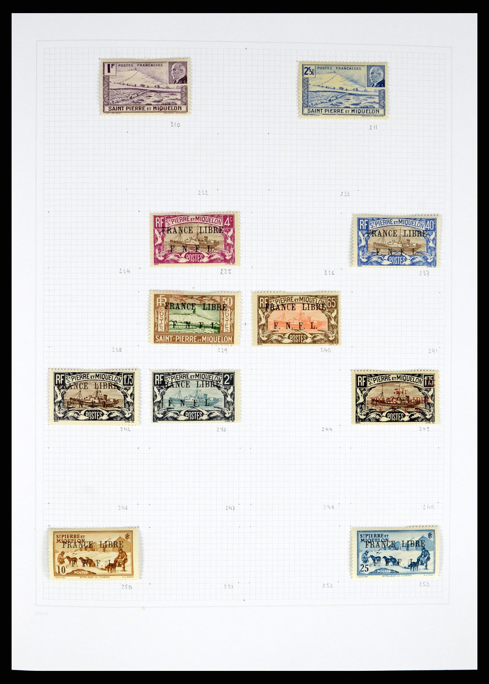 38169 0010 - Postzegelverzameling 38169 St. Pierre et Miquelon 1885-2013.